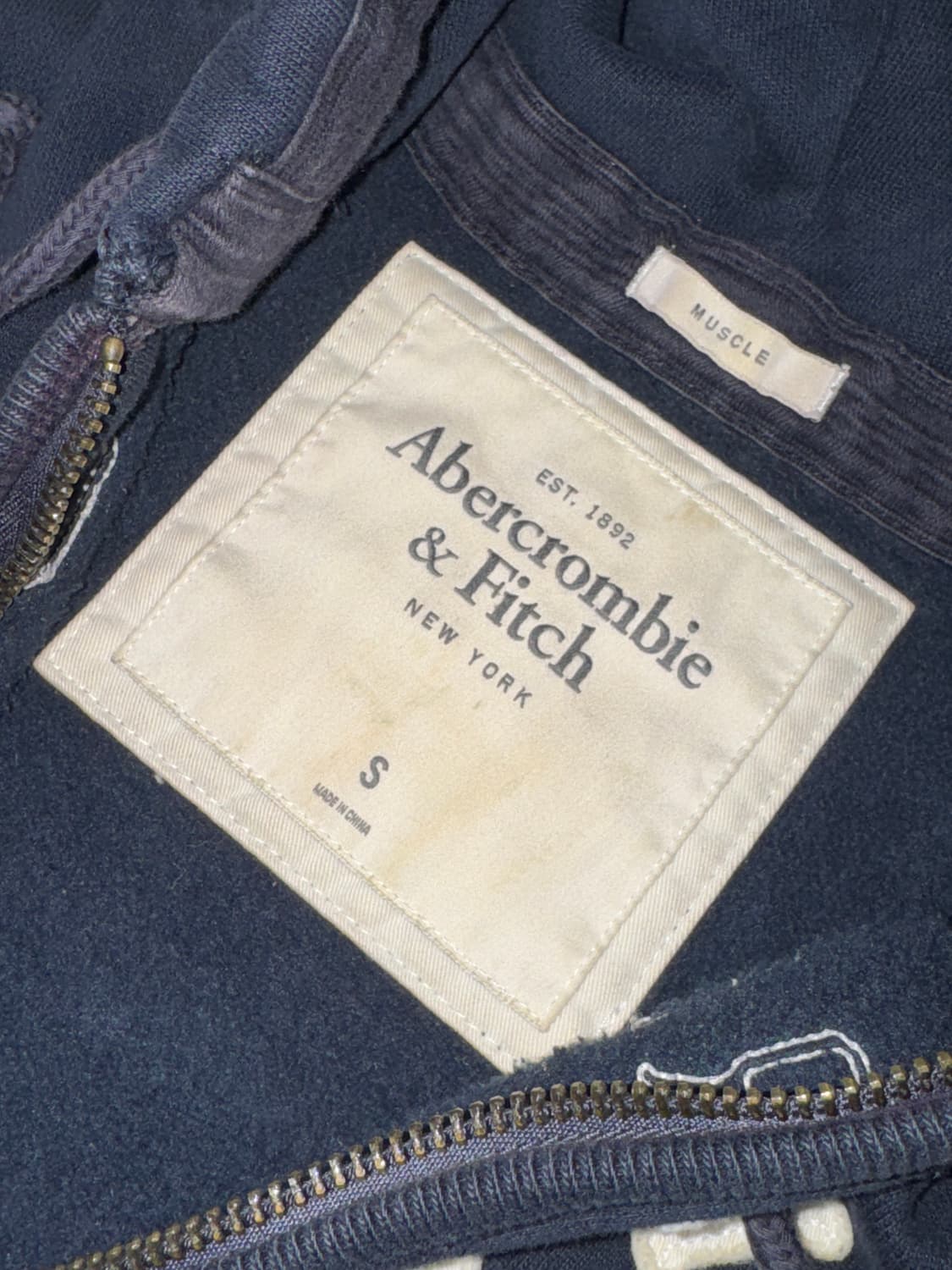 아베크롬비 후드집업 s 네이비 상품이미지2