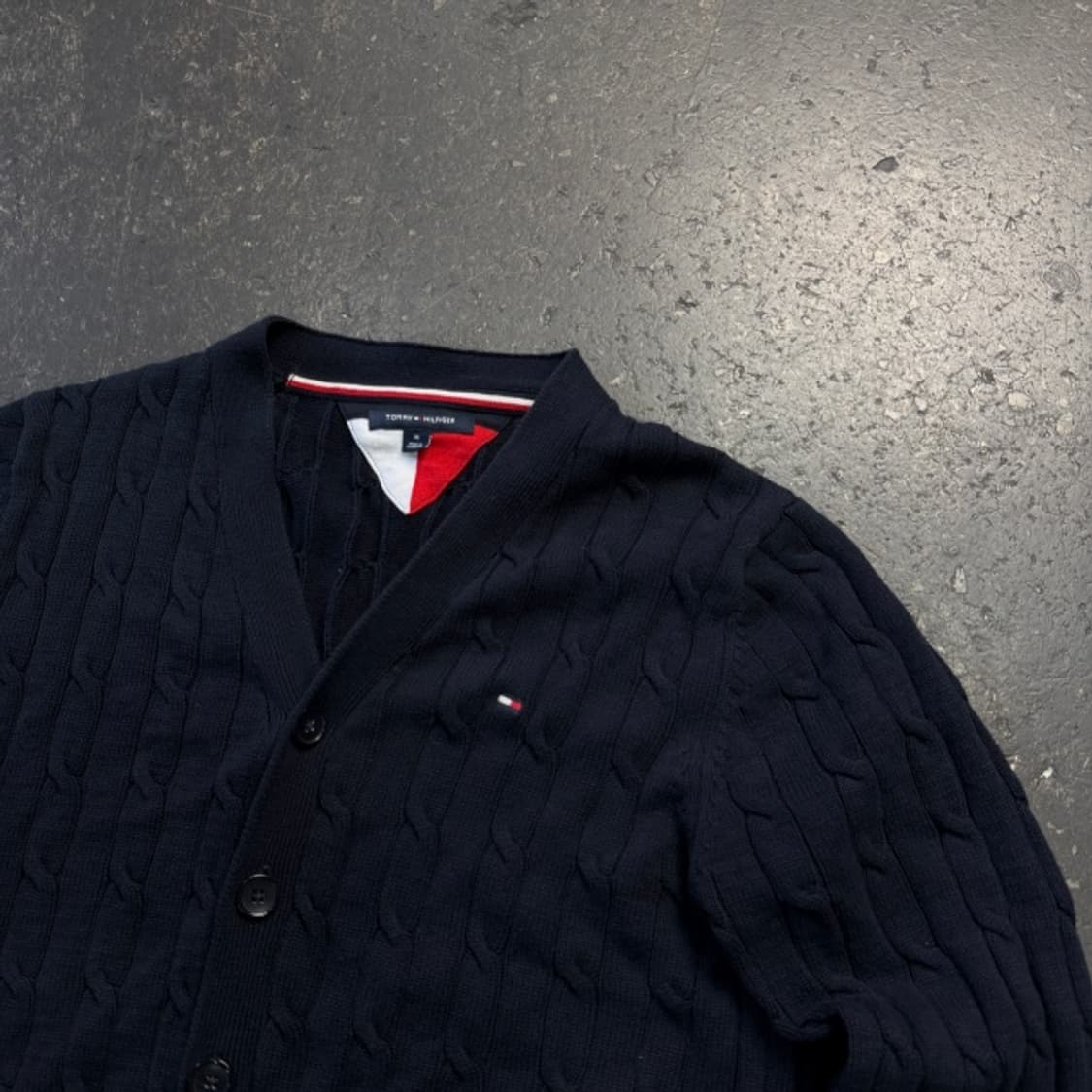 95 타미힐피거 꽈배기 니트 가디건  상품이미지2