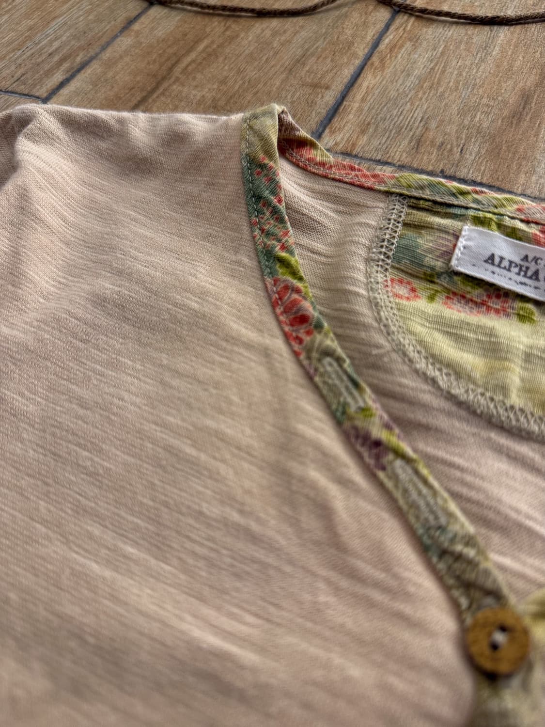 Floral Woodbutton T-shirt 0077 상품이미지5