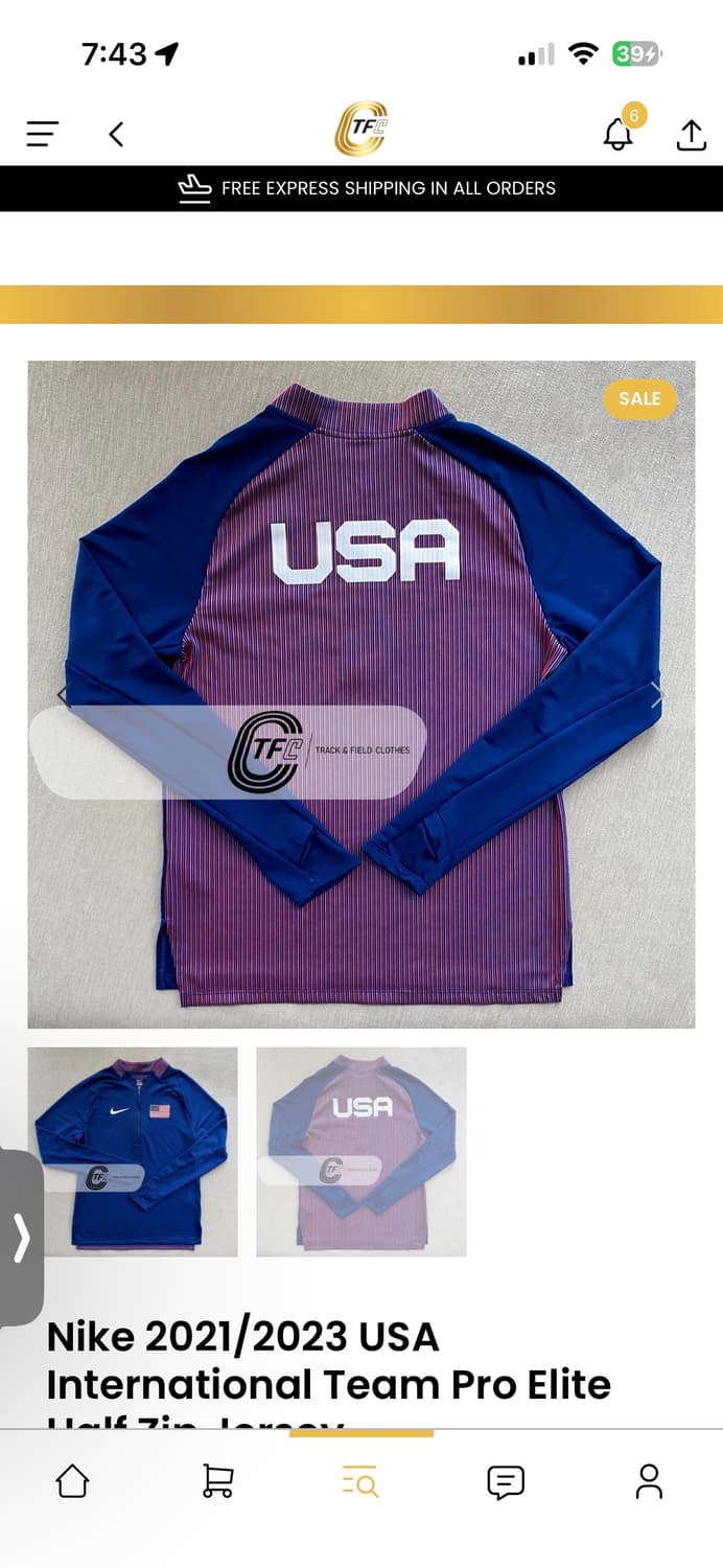 나이키 USA 육상 대표팀 하프집업 상품이미지1