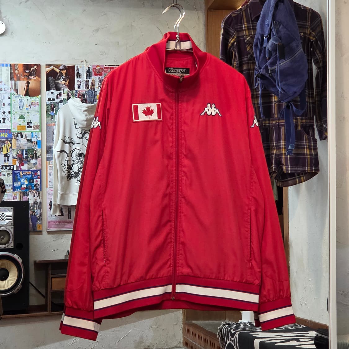 카파 올드스쿨 캐나다 자수 패치 바람막이 봄버 상품이미지1