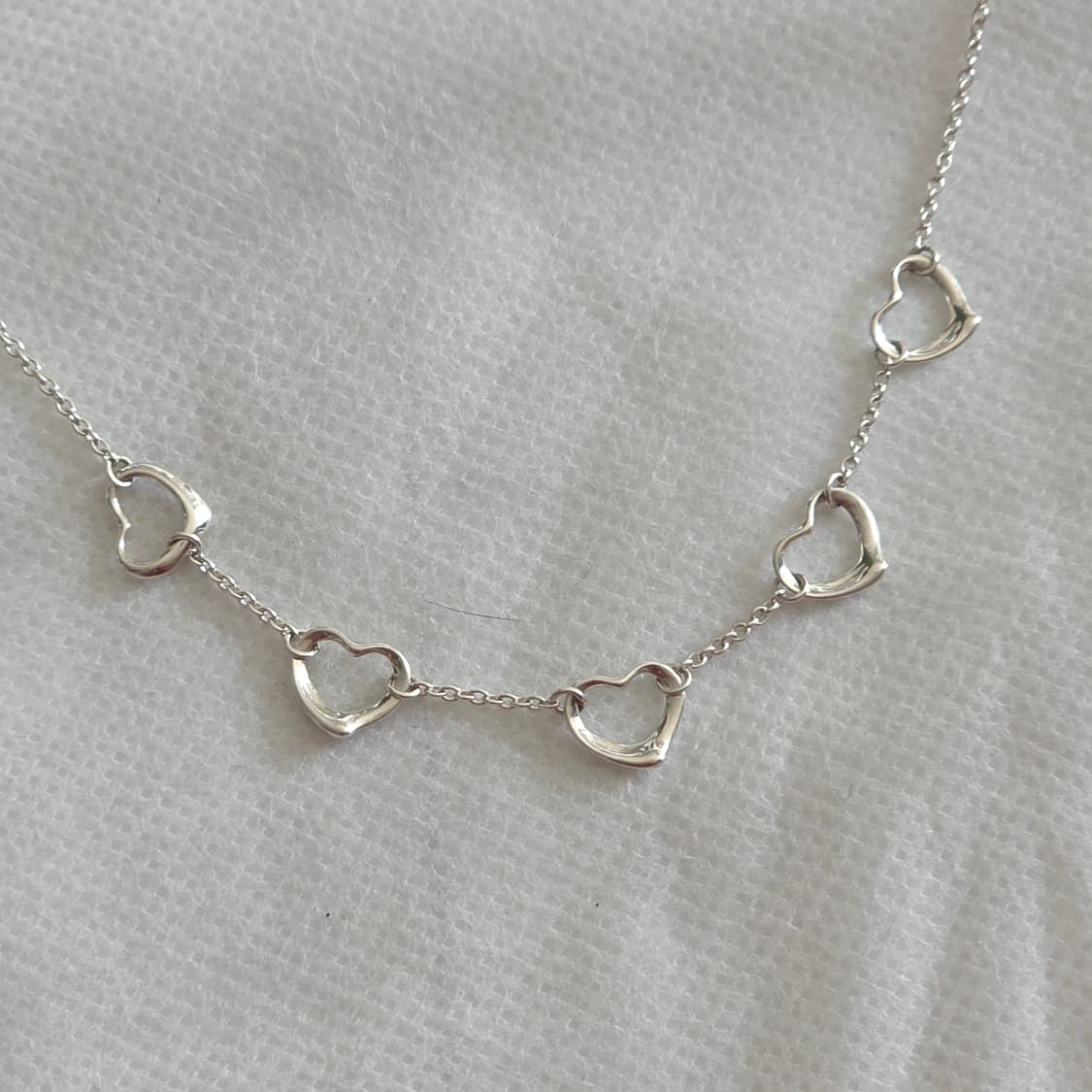 티파니앤코 엘사퍼레티 오픈 하트 5p 목걸이 실버 상품이미지3