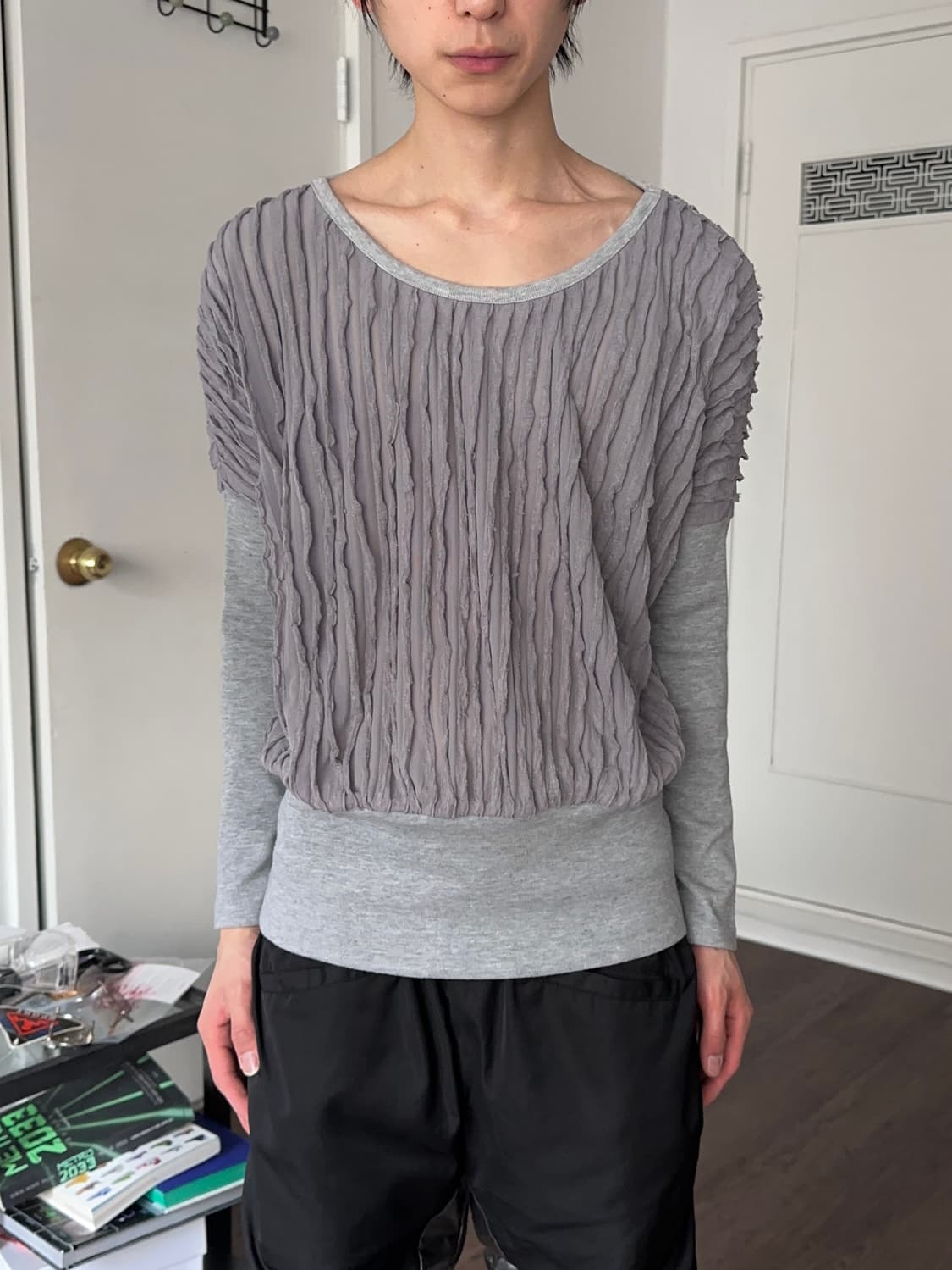 Sweet Rogue 플리츠 텍스쳐 슬리브 상품이미지3