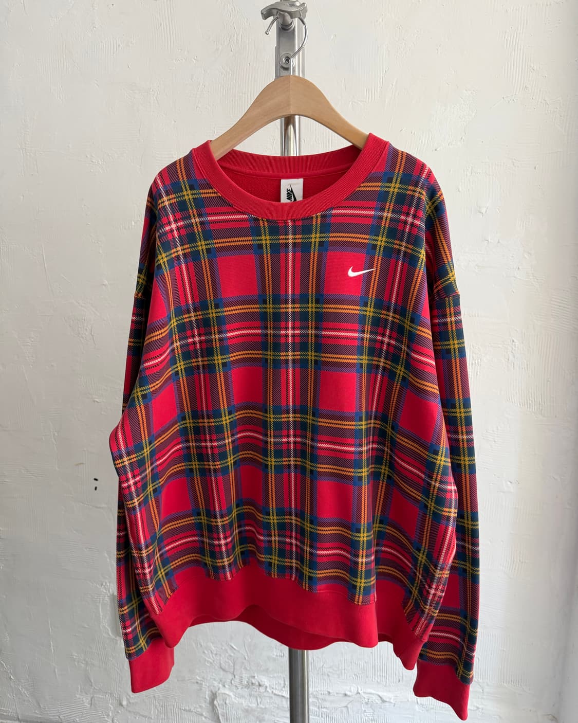 Nike 나이키 NRG 플레이드 스우시 스트라이프 체크 맨투맨 상품이미지5
