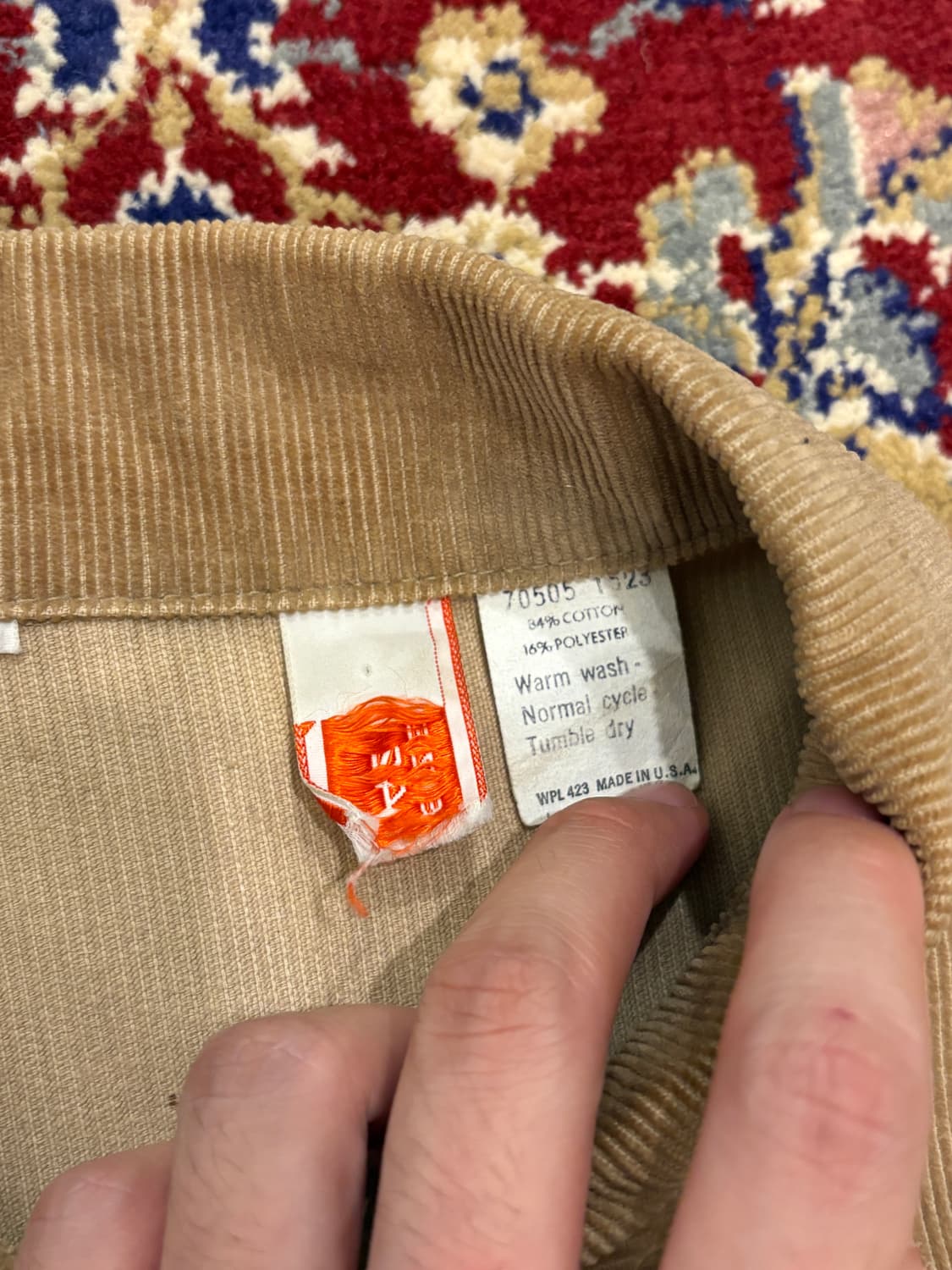 70s Levis 70505 코듀로이 트러커 자켓 상품이미지4