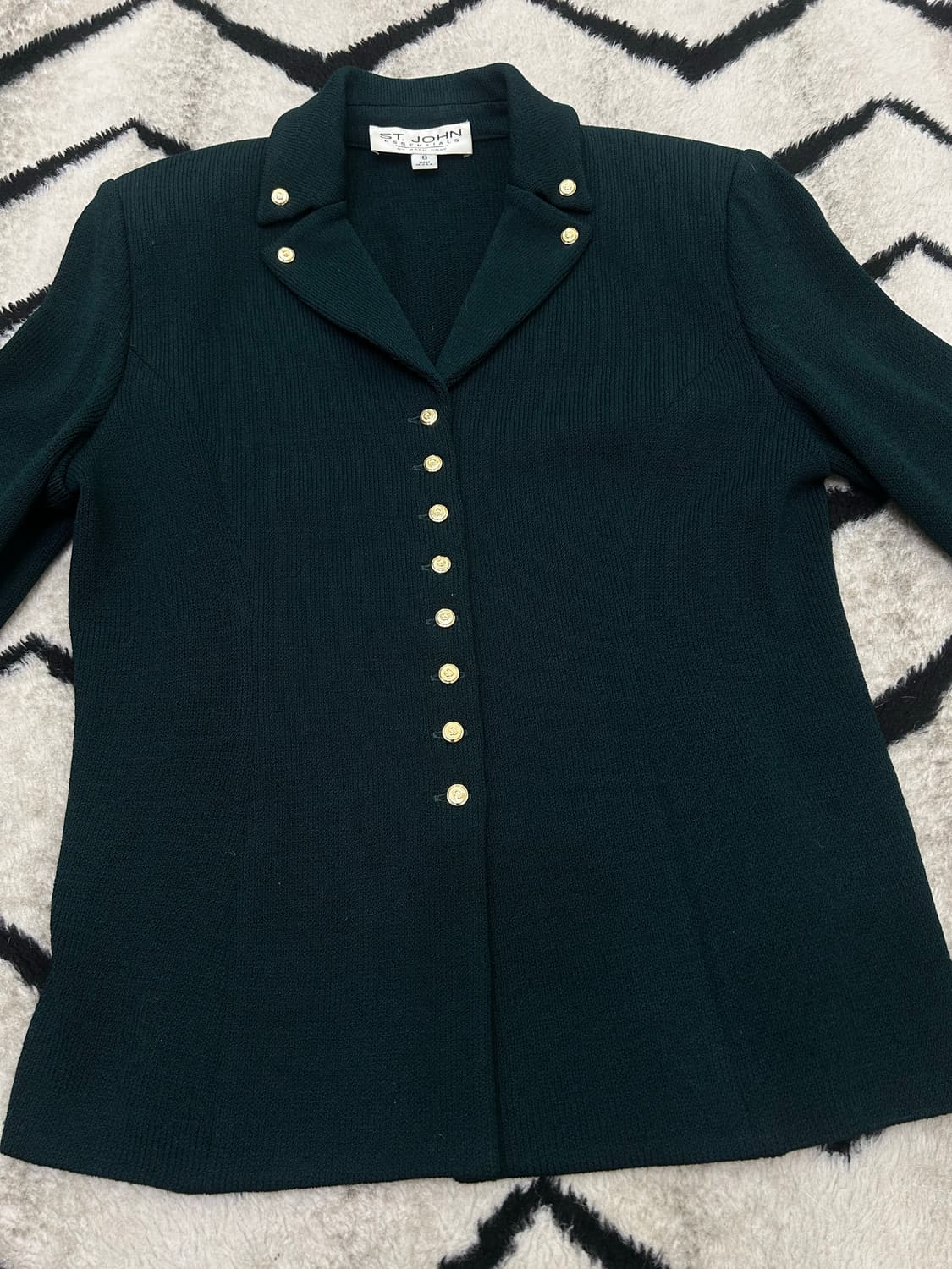 [6]센존 컬렉션 틸블루 골드버튼 자켓/그린/슬림핏 상품이미지2