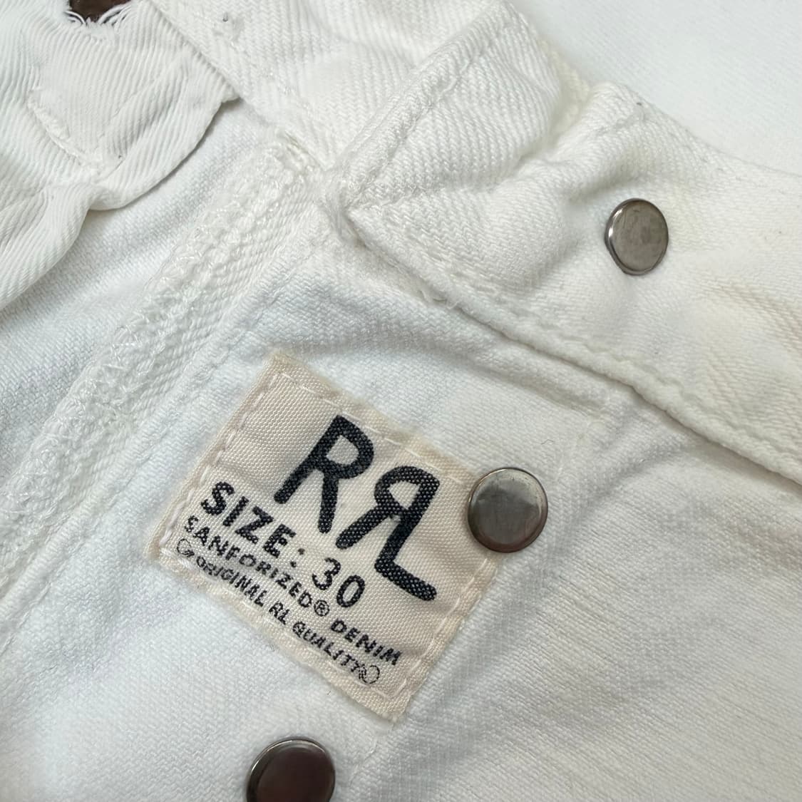 RRL 랄프로렌 더블알엘 화이트 셀비지 스트레이트 데님 상품이미지5