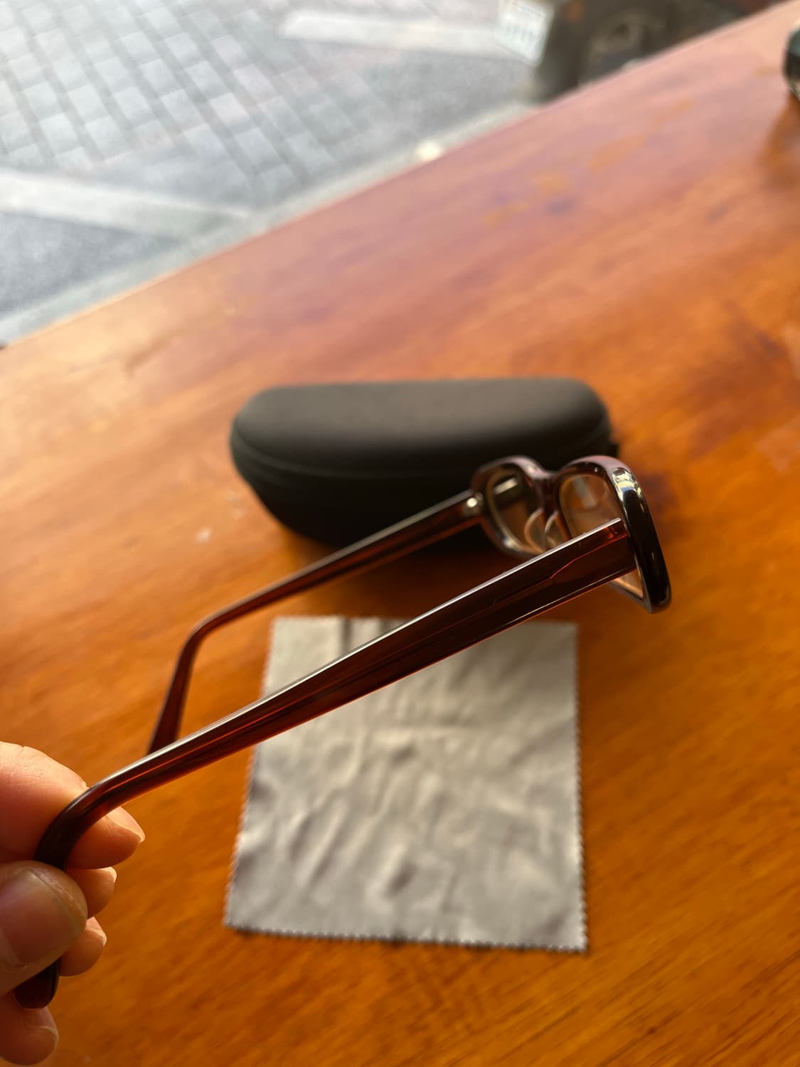 백산안경 빈티지 브라운 스퀘어 프레임 상품이미지5