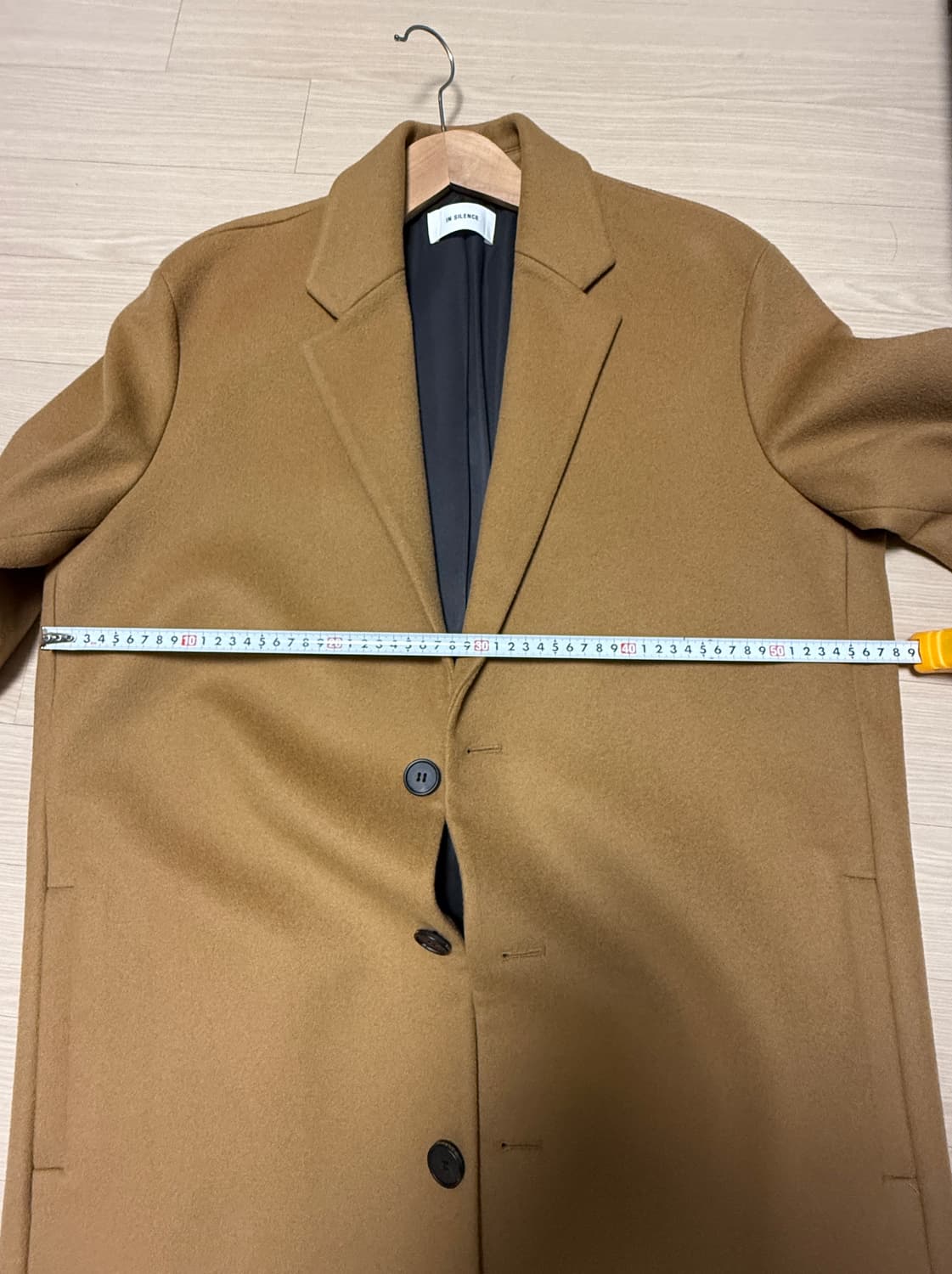 인사일런스 케시미어 싱글코트 베이지 L 상품이미지7