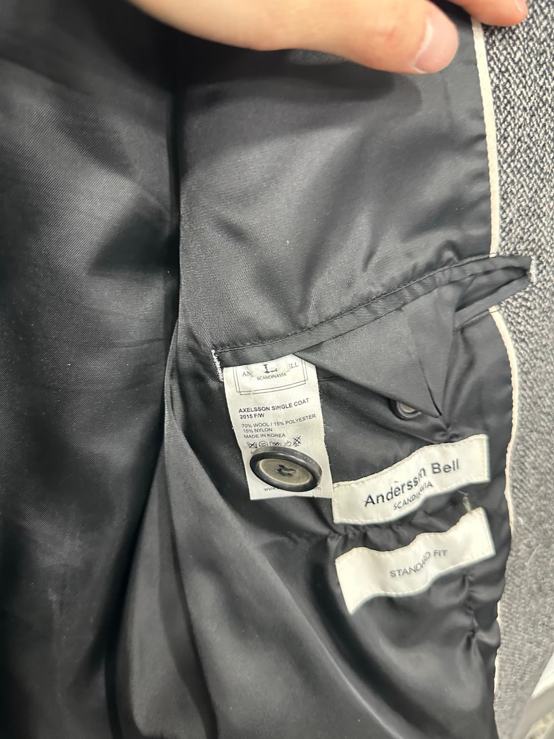 엔더슨벨 해링본 싱글코트 상품이미지4