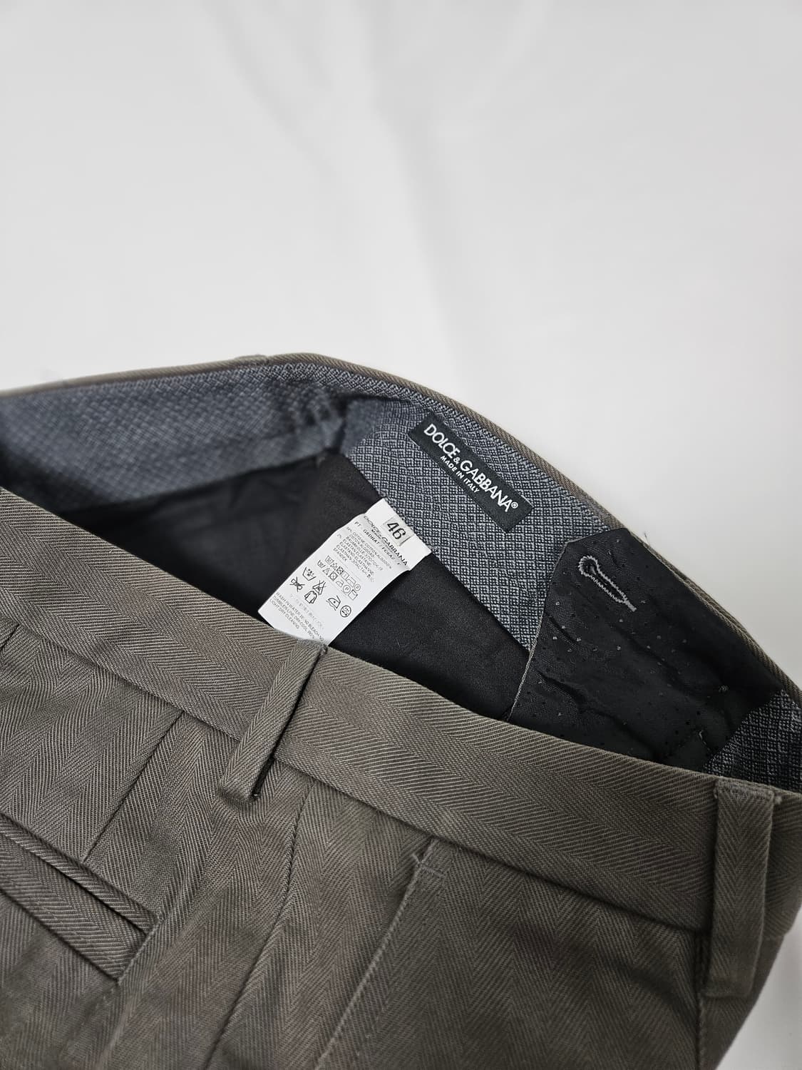 돌체앤가바나 정품 턴업 헤비코튼 슬랙스 팬츠 바지 정장 46 상품이미지3