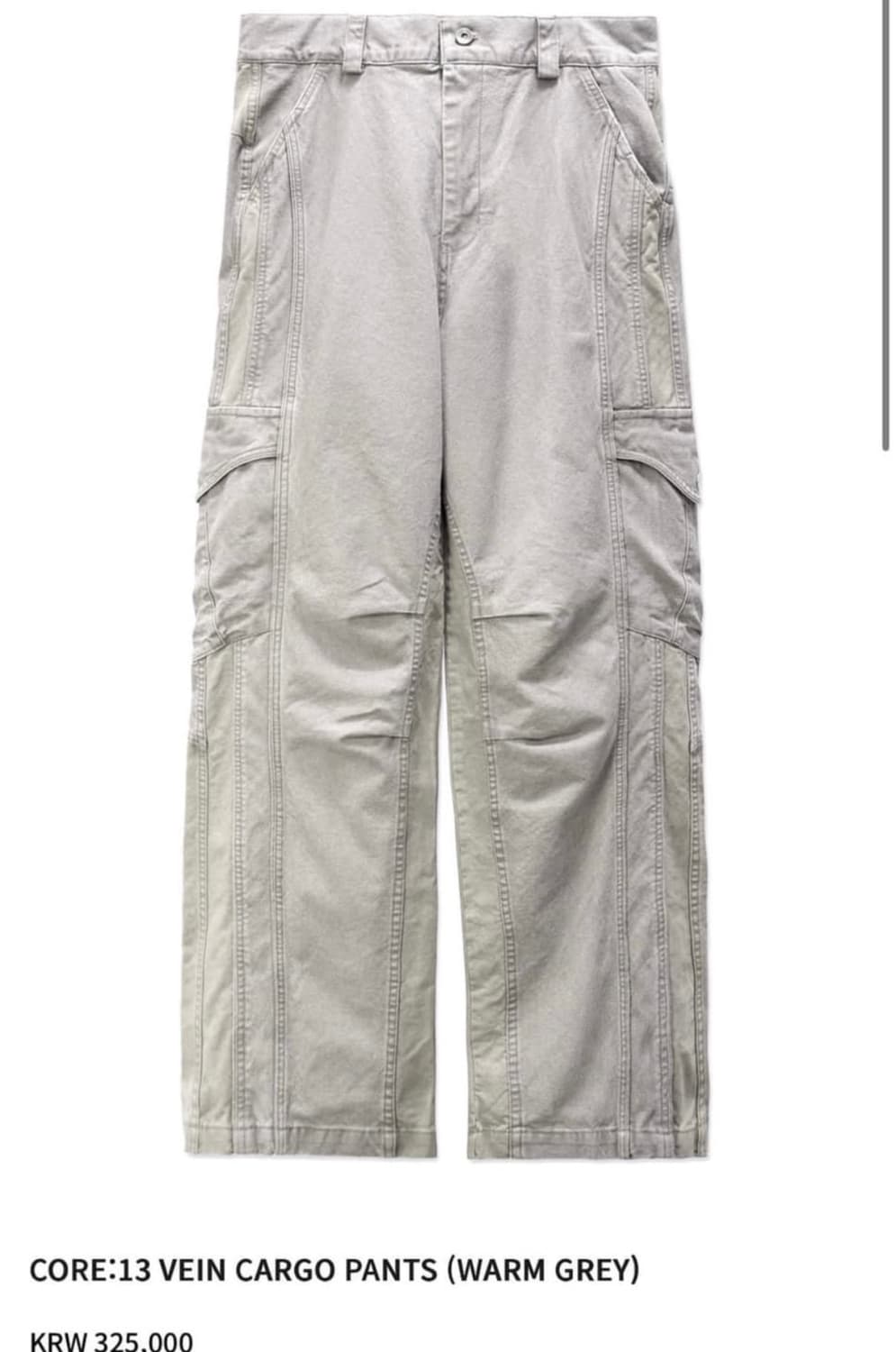 [S] 이그노타 ignota 코어13 베인 카고팬츠 웜 그레이 상품이미지2