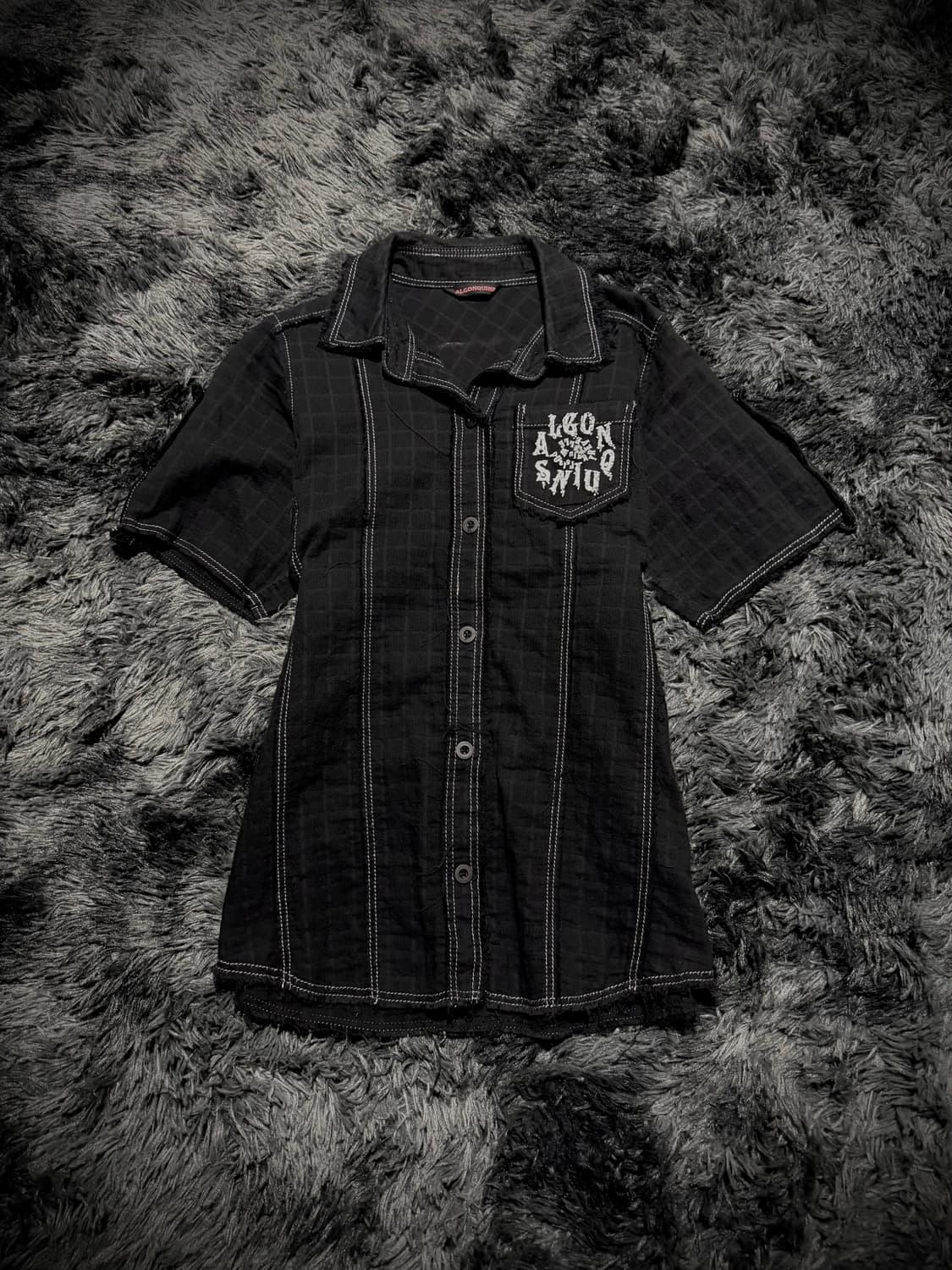 Algonquins 펑크 유니온잭 스티치 반팔셔츠 상품이미지2