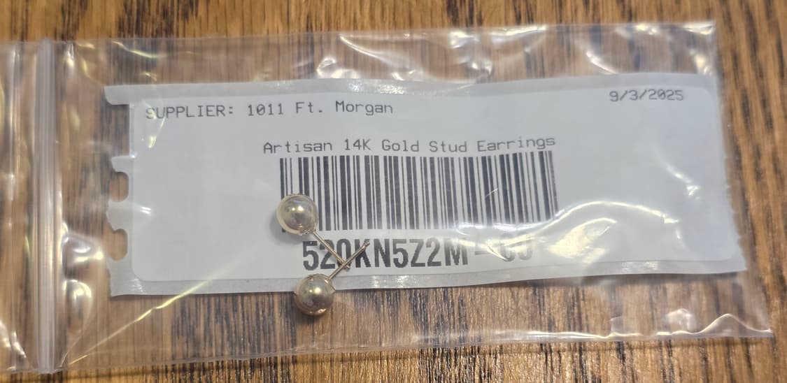 14k 골드 금 볼 귀걸이 상품이미지7