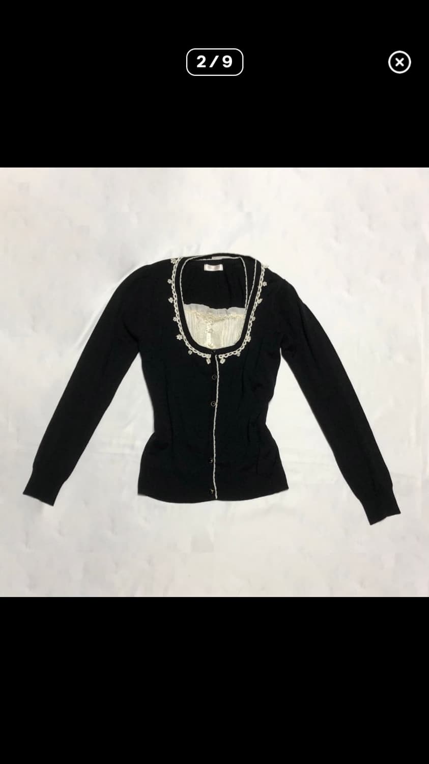 로걀탑3장일괄 프릴가디건퍼프반팔레이스긴팔 무채색공겜여주고스로리고딕히메갸루 상품이미지1