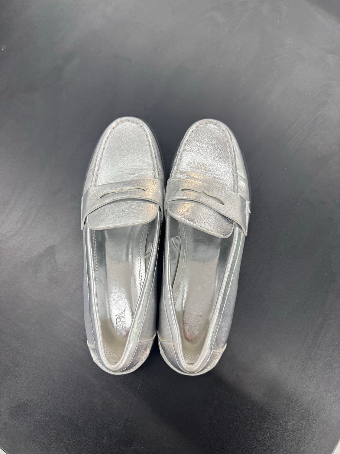 여성용 자라 실버 로퍼(240) 상품이미지1