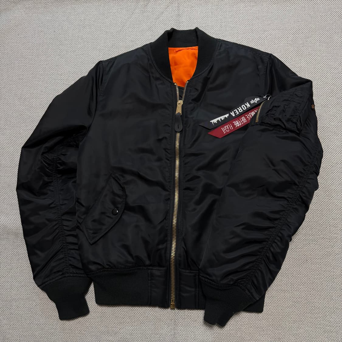 알파인더스트리 블랙 MA-1 항공점퍼 KOREA 탭 상품이미지2