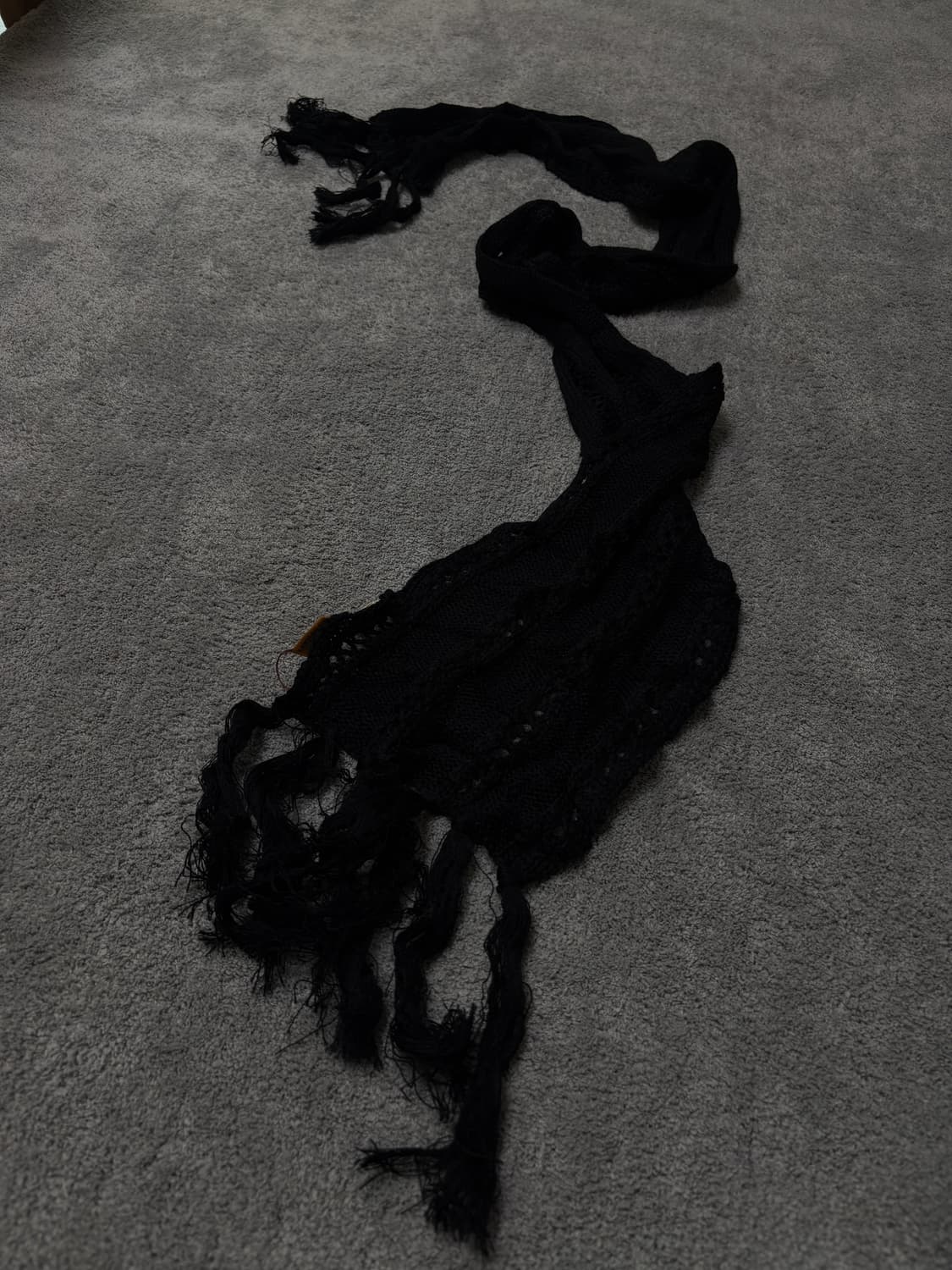 Vintage v-kei punk mood black scarf 상품이미지1