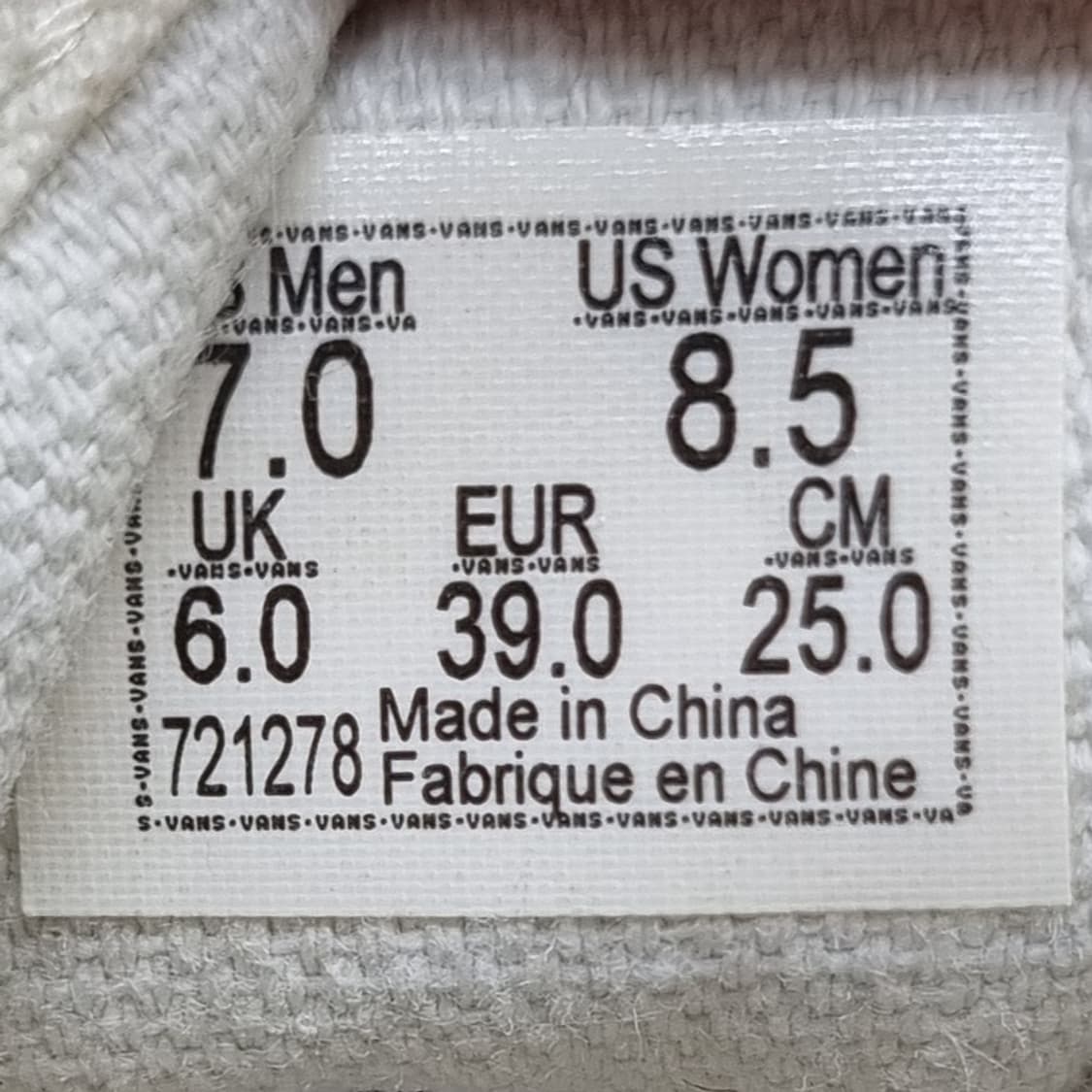 반스 스타일36 네이비 스니커즈 250 상품이미지6