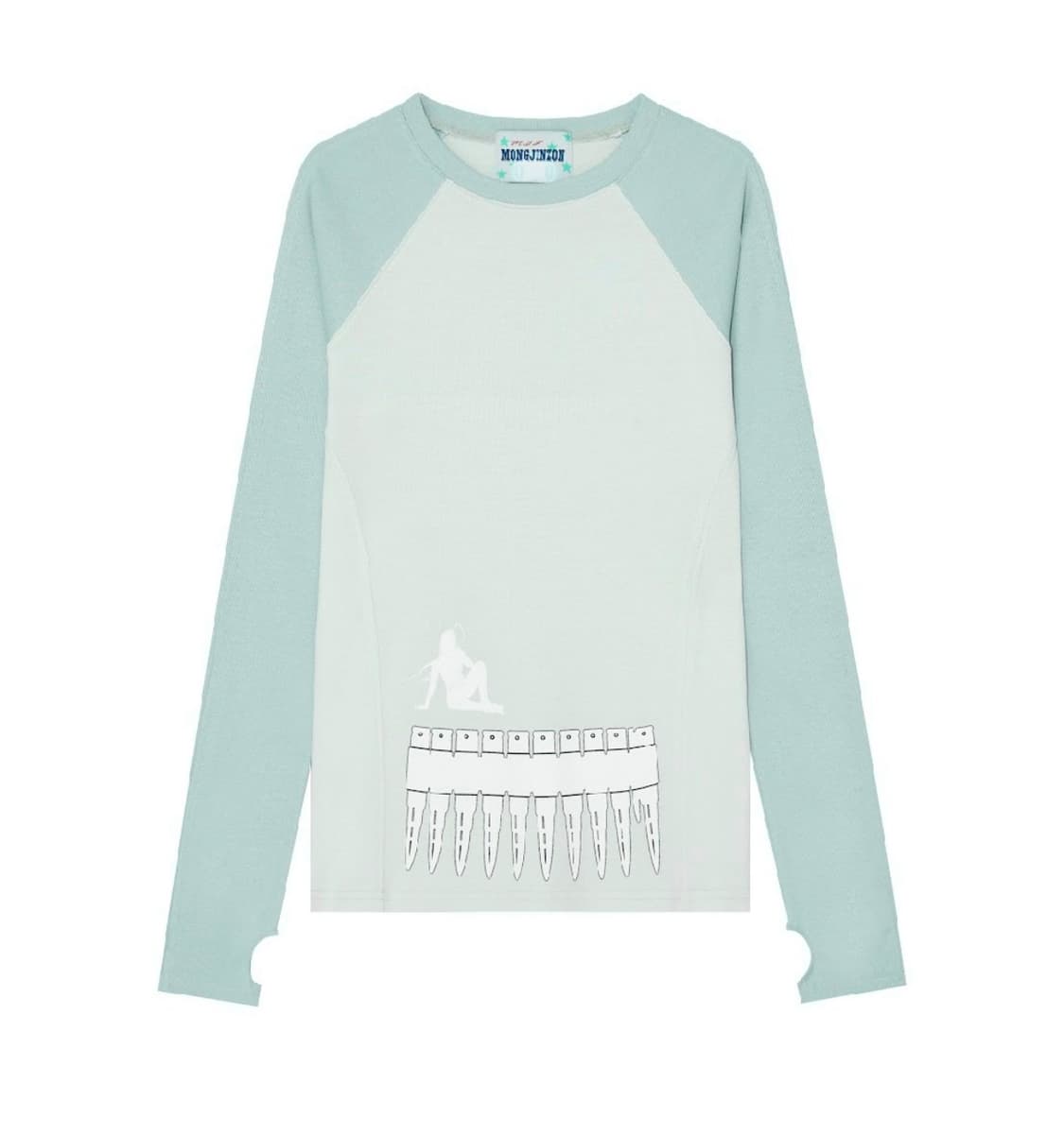 몽진존 mjz MAGAZINE LONG-SLEEVE TOP MINT 상품이미지1