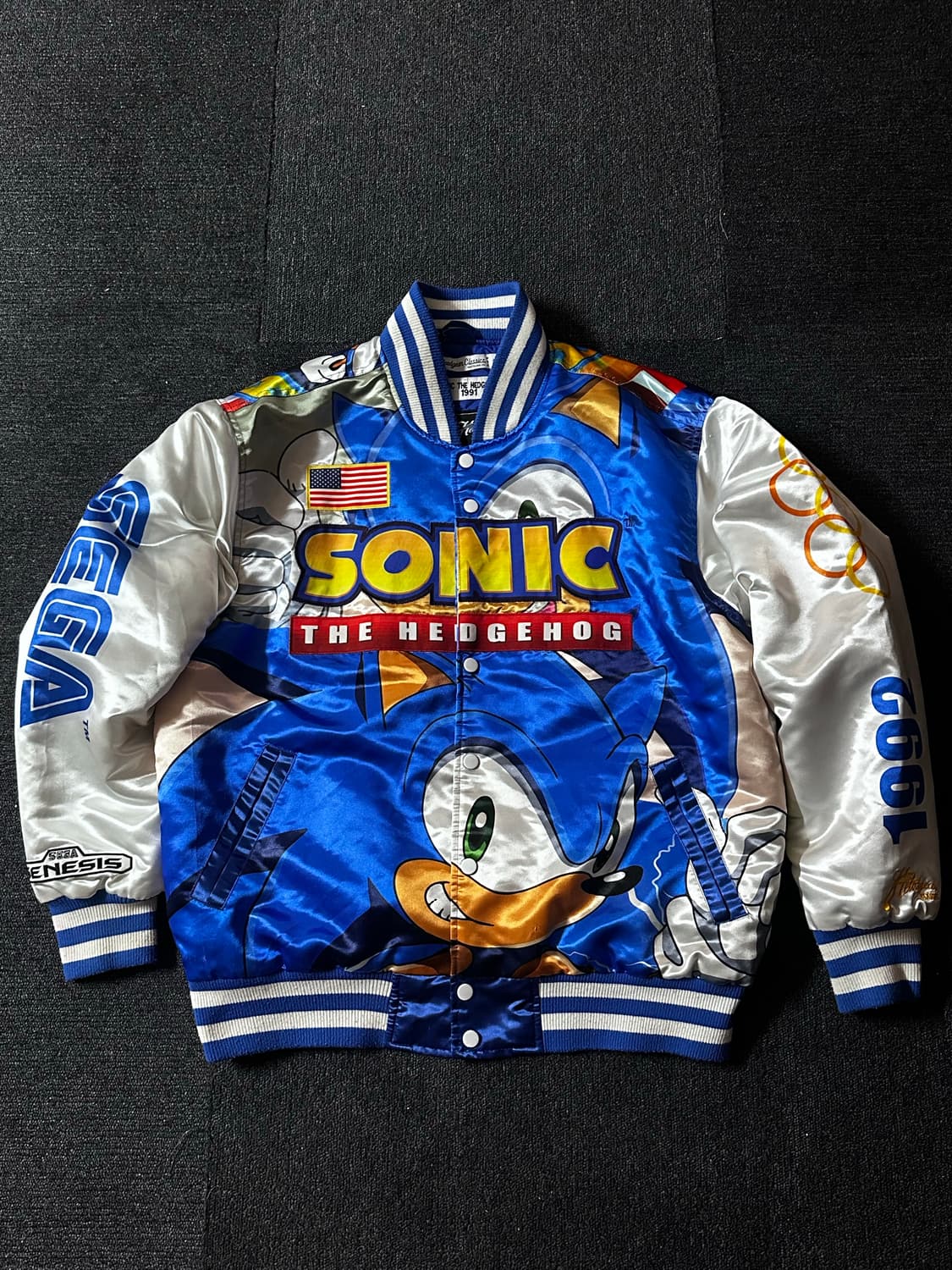 SEGA Headgear 클래식 소닉 더 헤지혹 1992 사틴자켓 상품이미지1