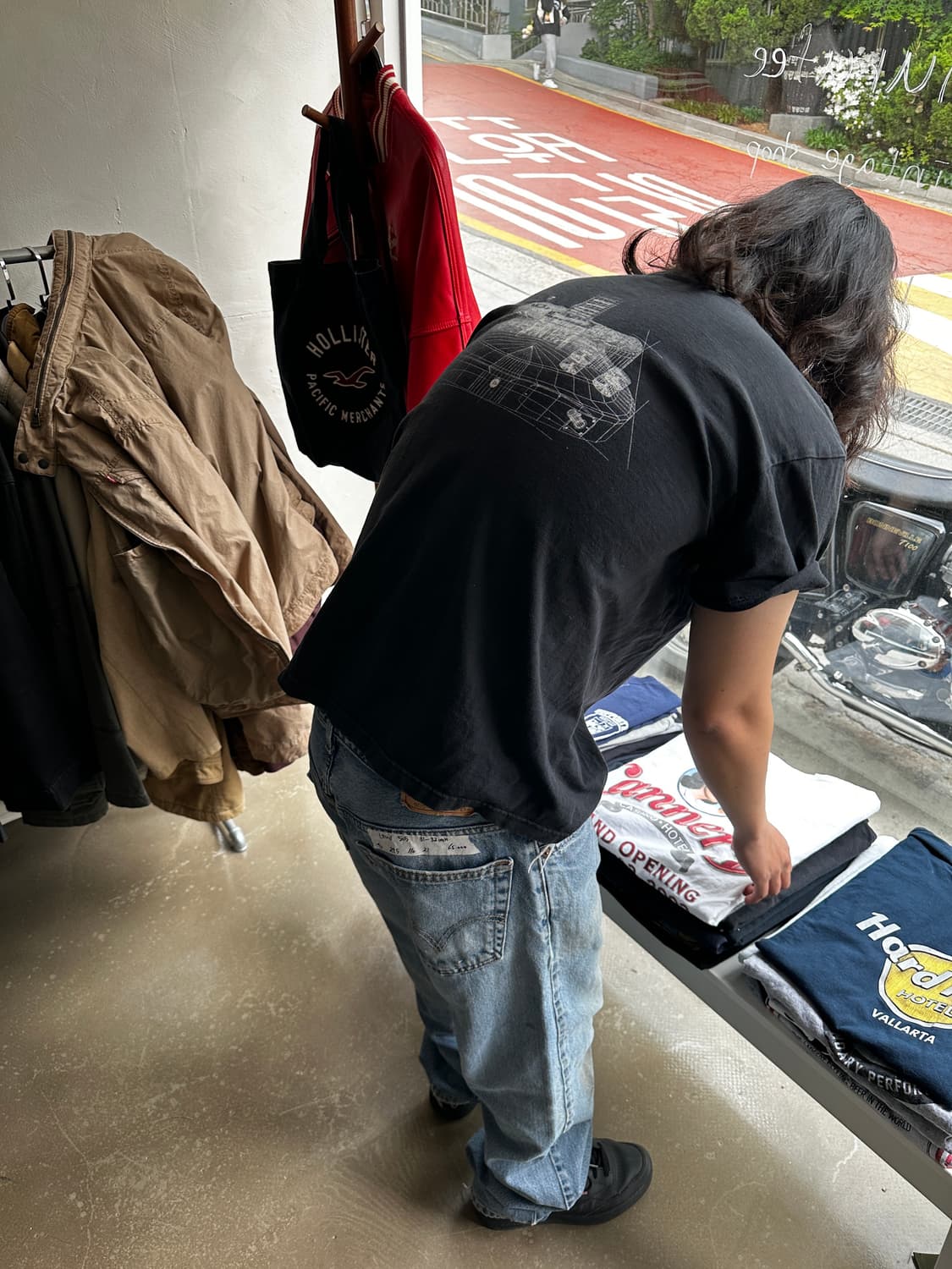 90s 00s Hard Rock Cafe Shanghai 그래픽 티셔츠 상품이미지4