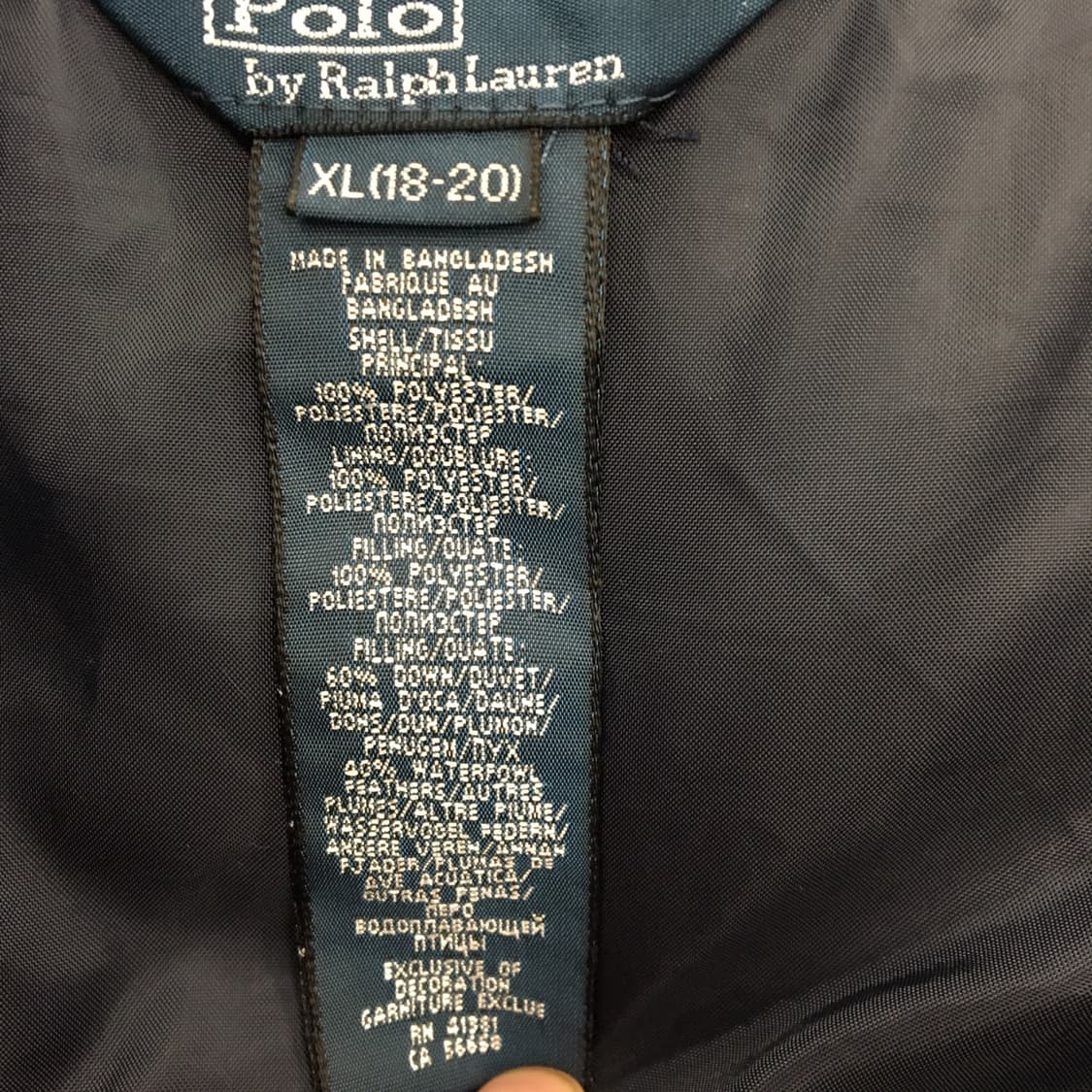 폴로 랄프로렌 빅포니 다운패딩 55 / XL18-20  상품이미지6