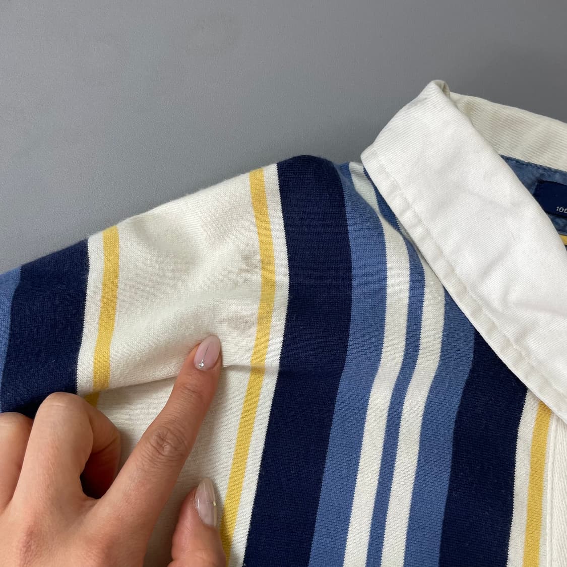 타미힐피거 세로 스트라이프 럭비셔츠 XL 상품이미지5