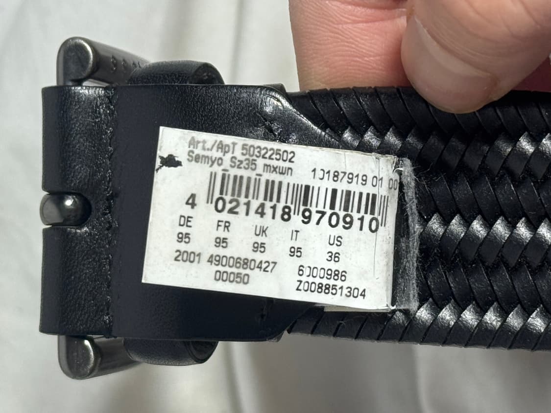 00s Hugo Boss 브레이드 레더 벨트 상품이미지6