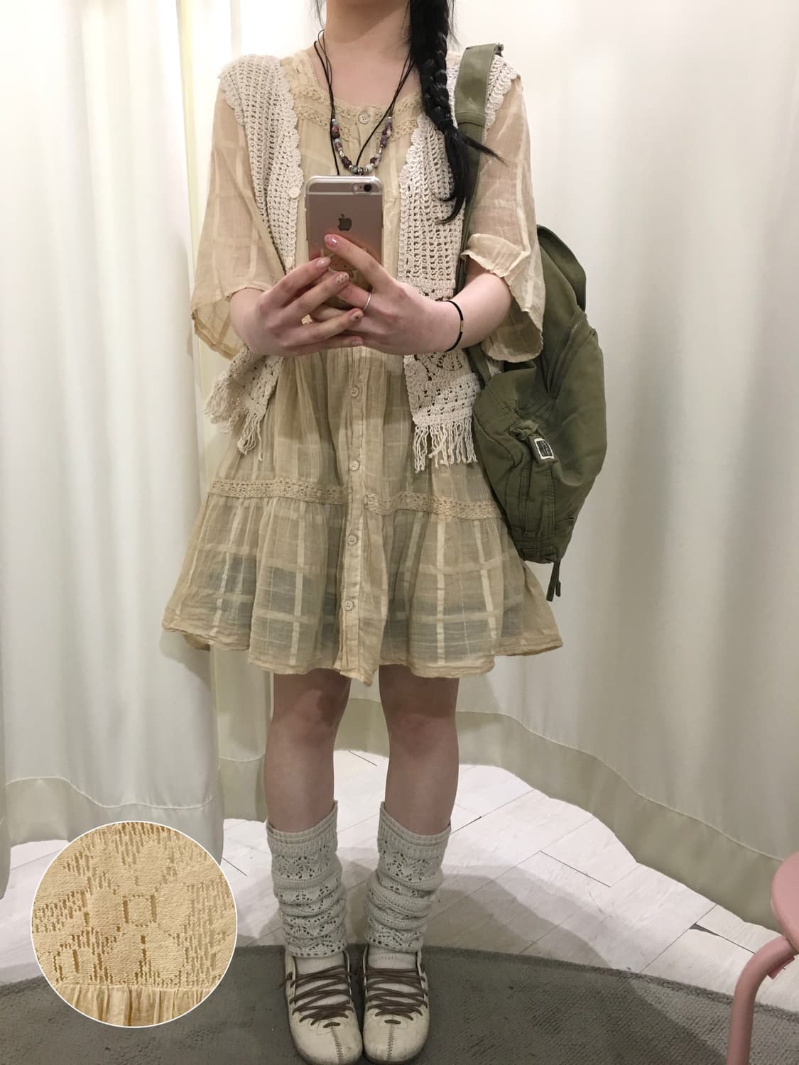 hippie check two-way blouse 상품이미지1