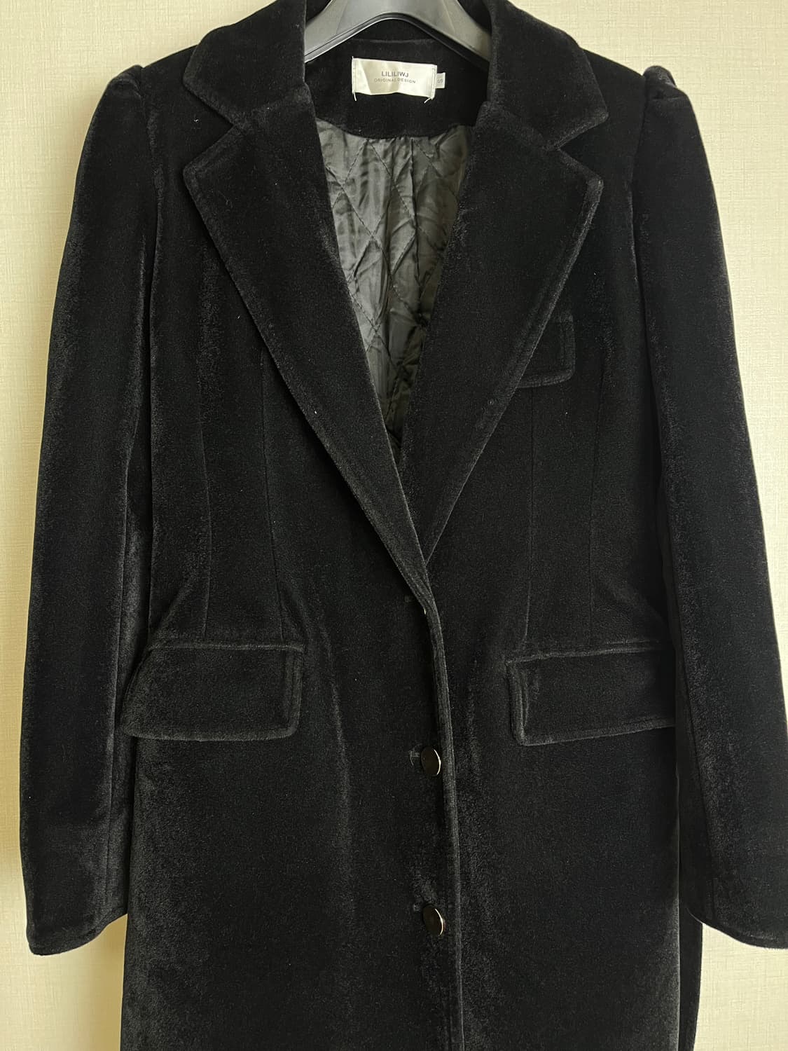 [S] 벨벳 여성 코트 상품이미지4