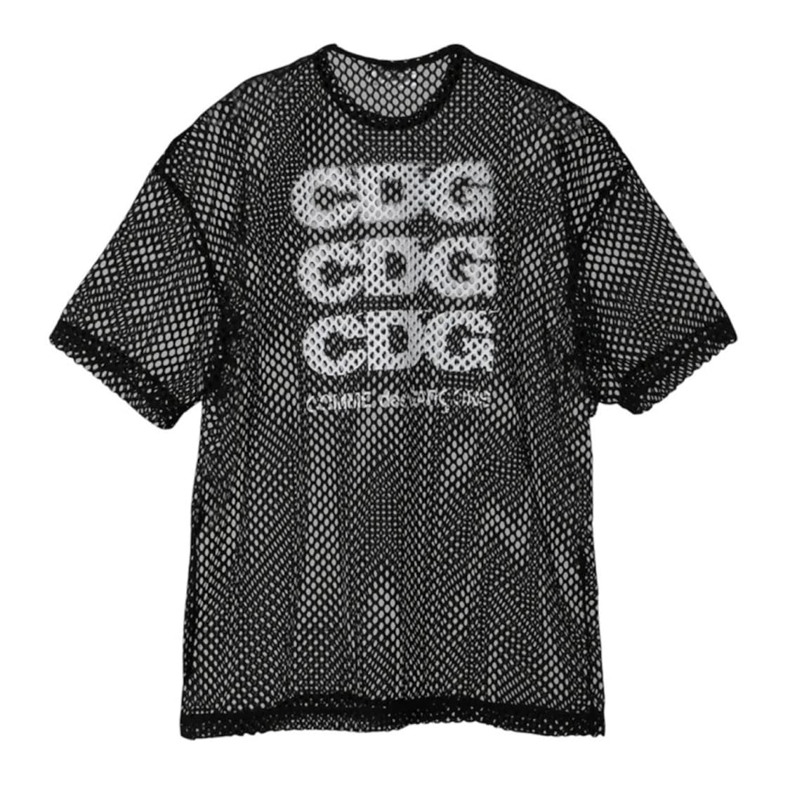 [M][105] 꼼데가르송 CDG 오버사이즈 메쉬 티셔츠 블랙 상품이미지1