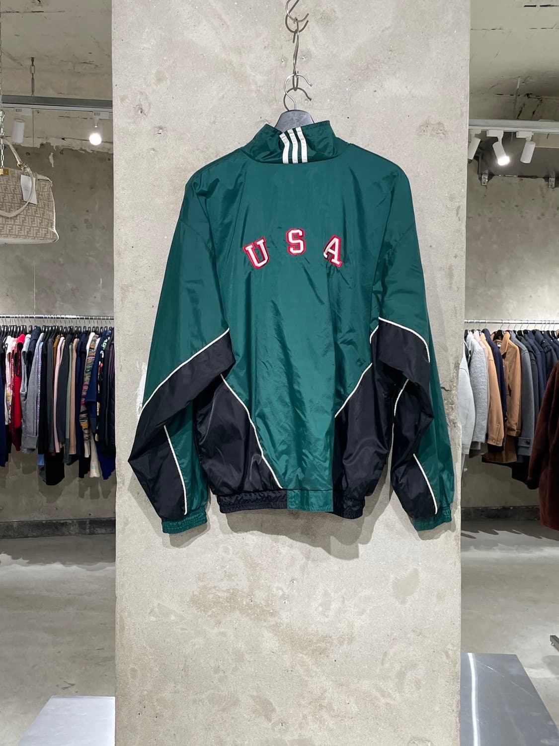 아디다스 그린 usa 태권도 유니온 엠블럼 트랙 자켓 상품이미지6