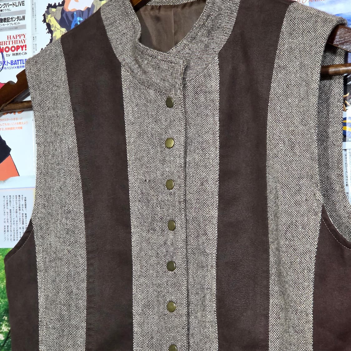 JPN 스트라이프 배색 프릴 베스트 상품이미지4