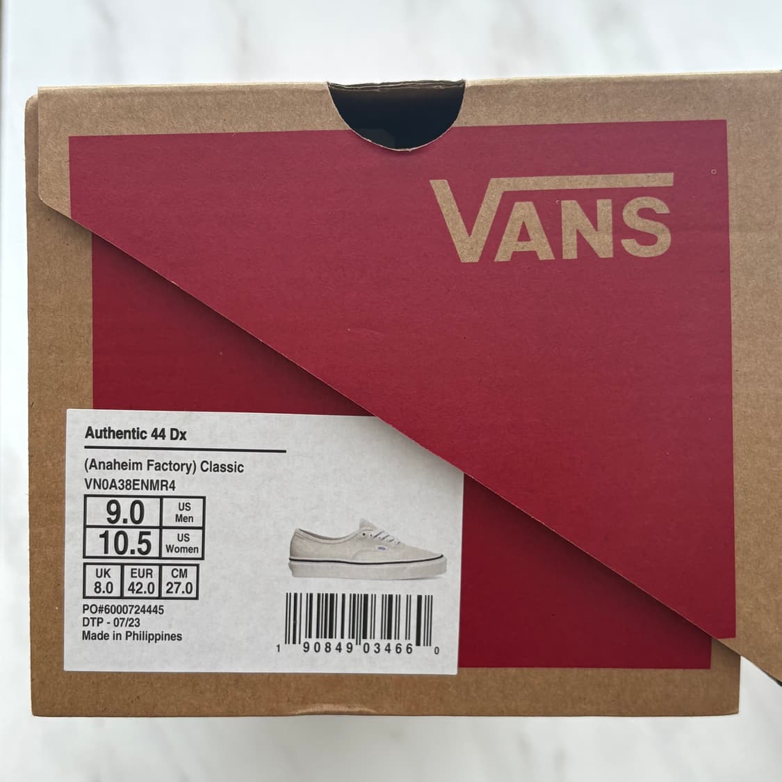  VANS 반스 에너하임 애너하임 어센틱 아이보리 270 미착용 새상품  상품이미지4