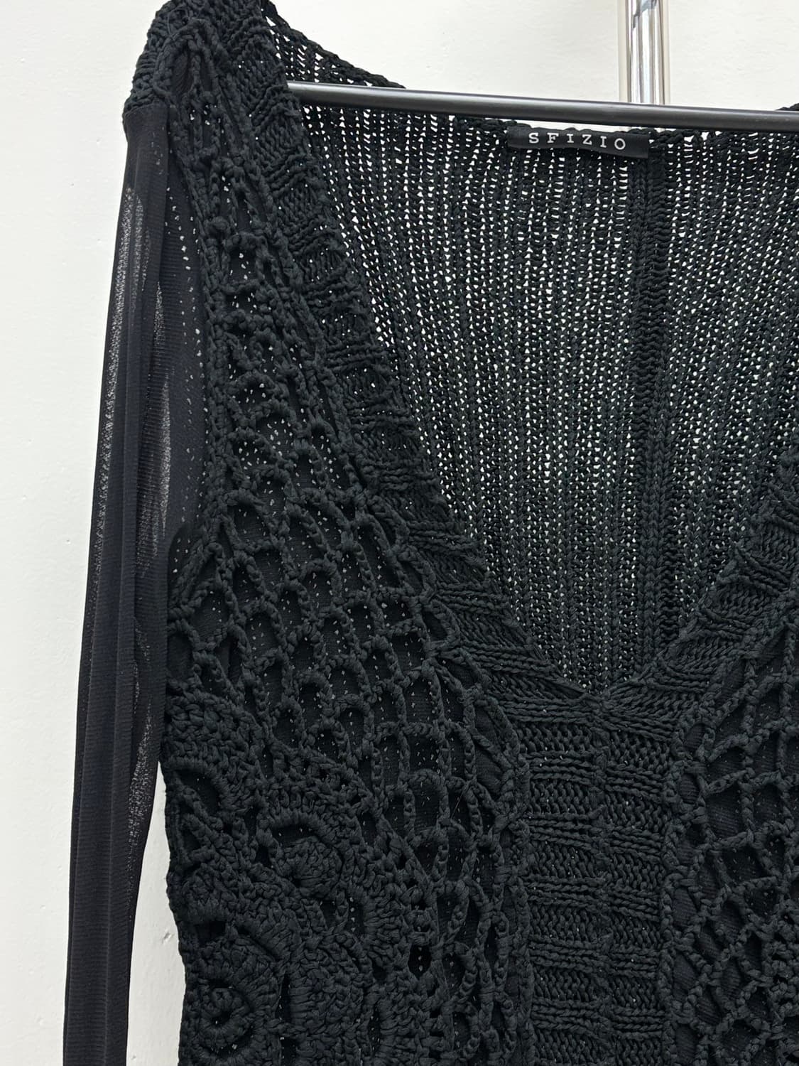 빈티지 블랙 크로셰 니트 상품이미지7