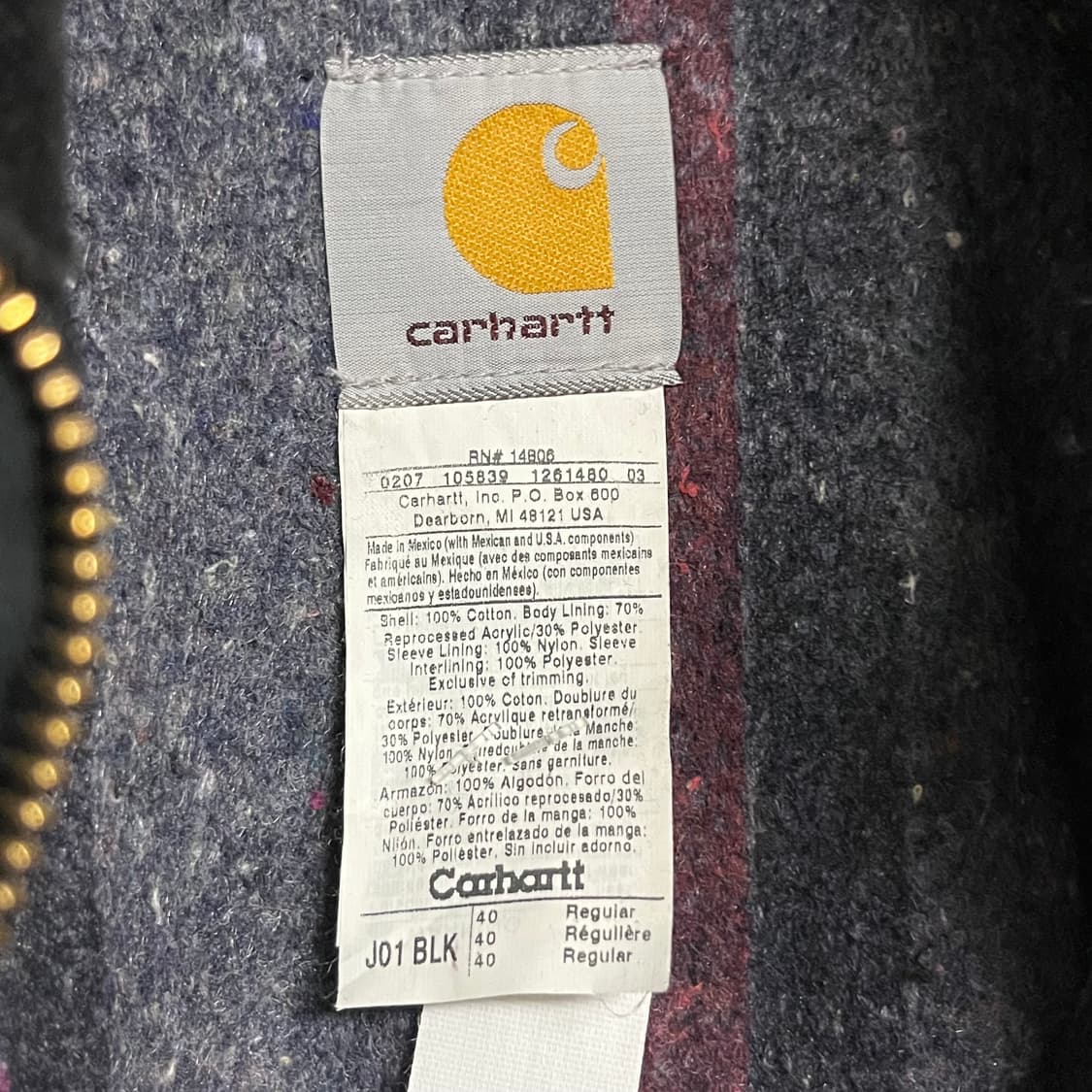 칼하트 디트로이트 J01 BLK(40size) 상품이미지10