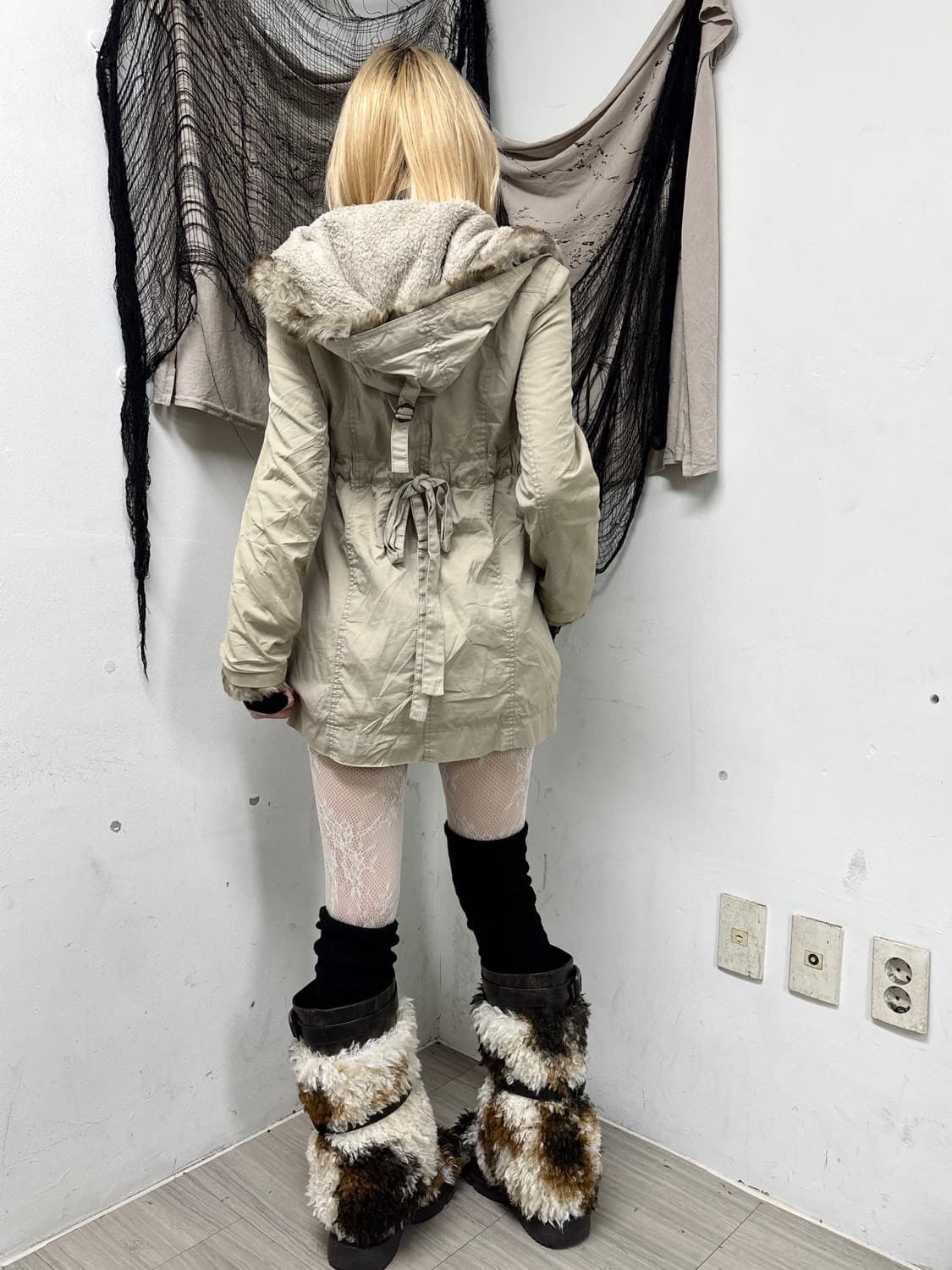 [JILLSTUART]Y2K Mood Fur Hoodie Parka 상품이미지2