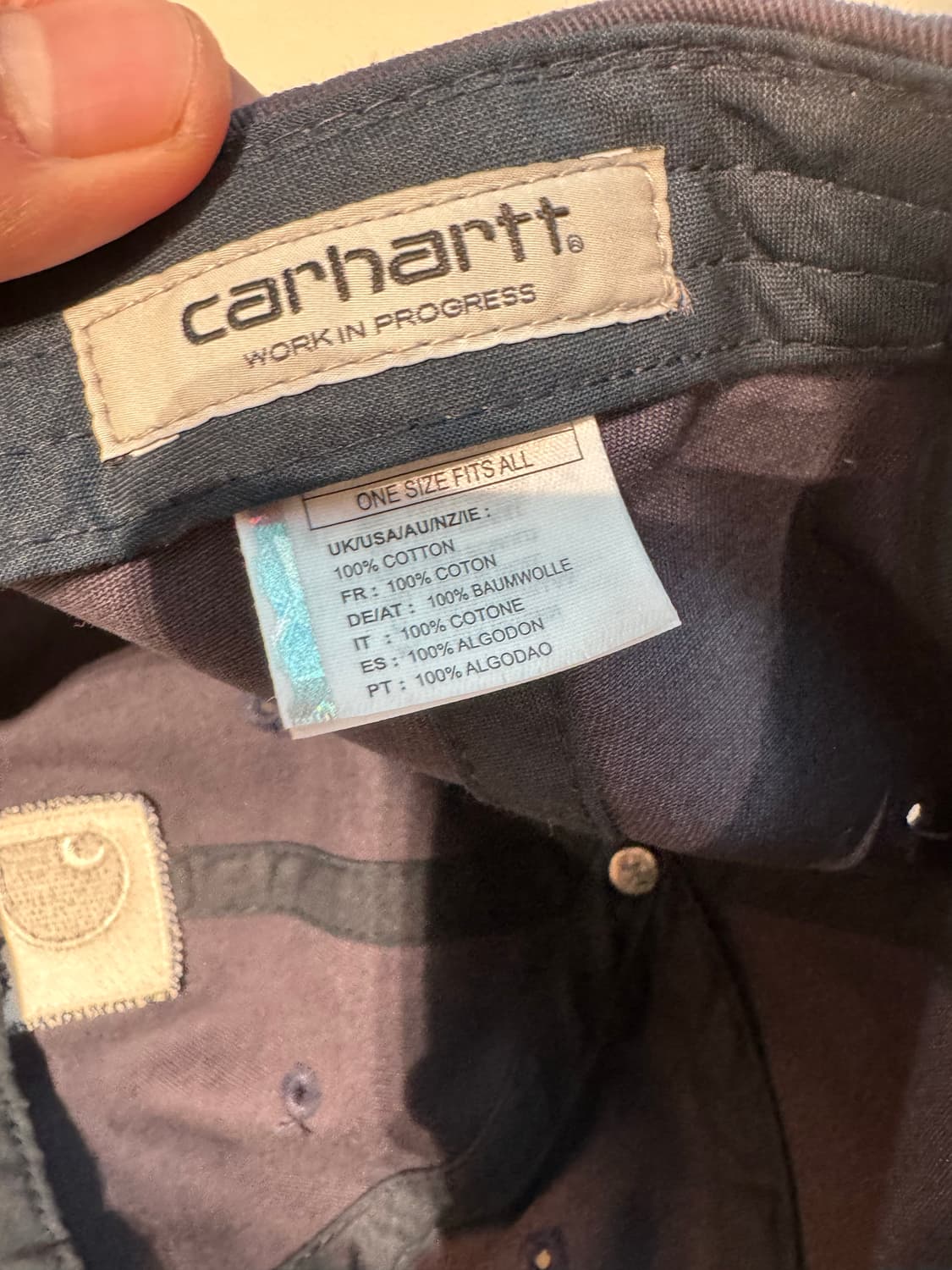 칼하트 로고 캡 네이비 상품이미지2