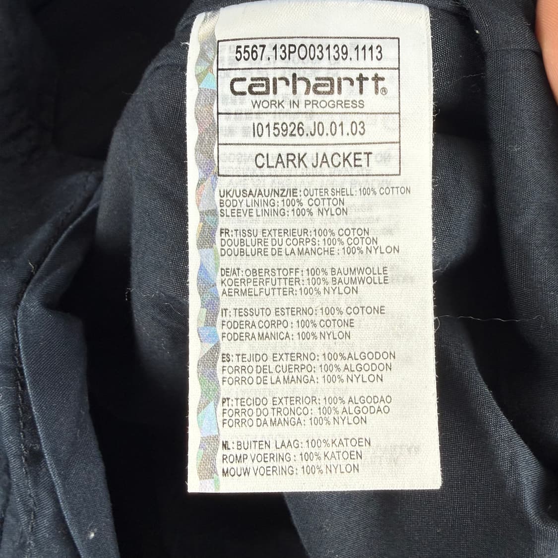 (무료배송)S) 칼하트 카라넥 클락 자켓 네이비 상품이미지5