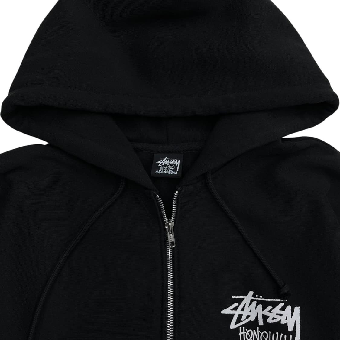 스투시 백로고 블랙 후드집업 XL 상품이미지6