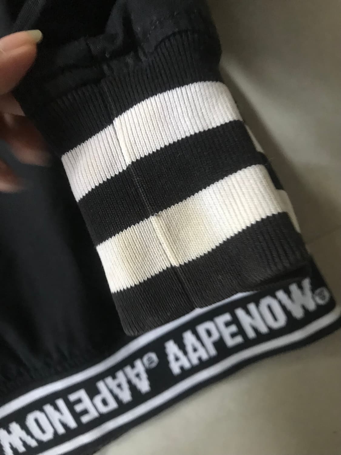 에이프 카모 블랙 리버시블 빅로고 바시티자켓 상품이미지8