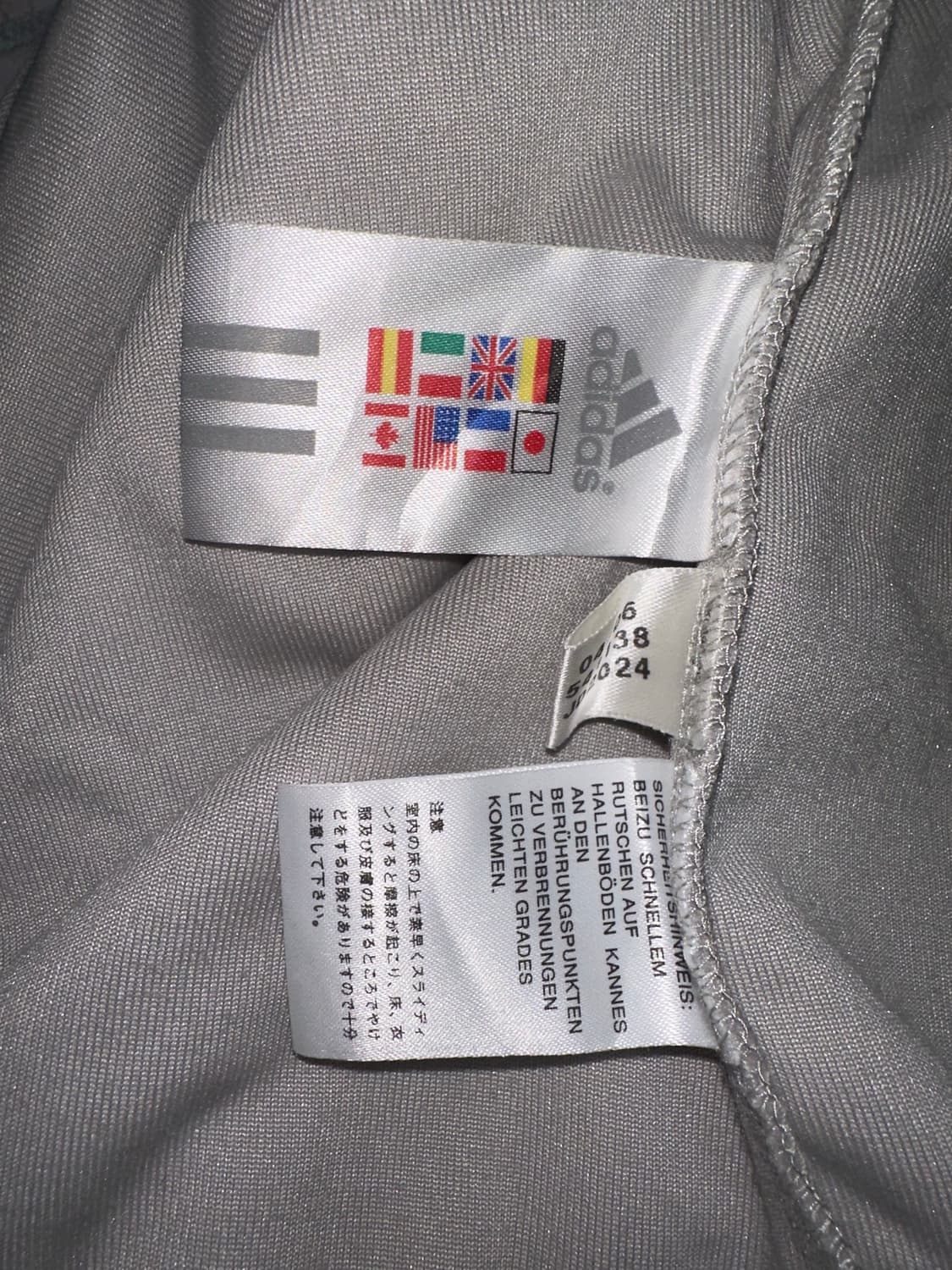 아디다스 하이넥 소매 삼색 배색 트랙탑 져지 상품이미지6