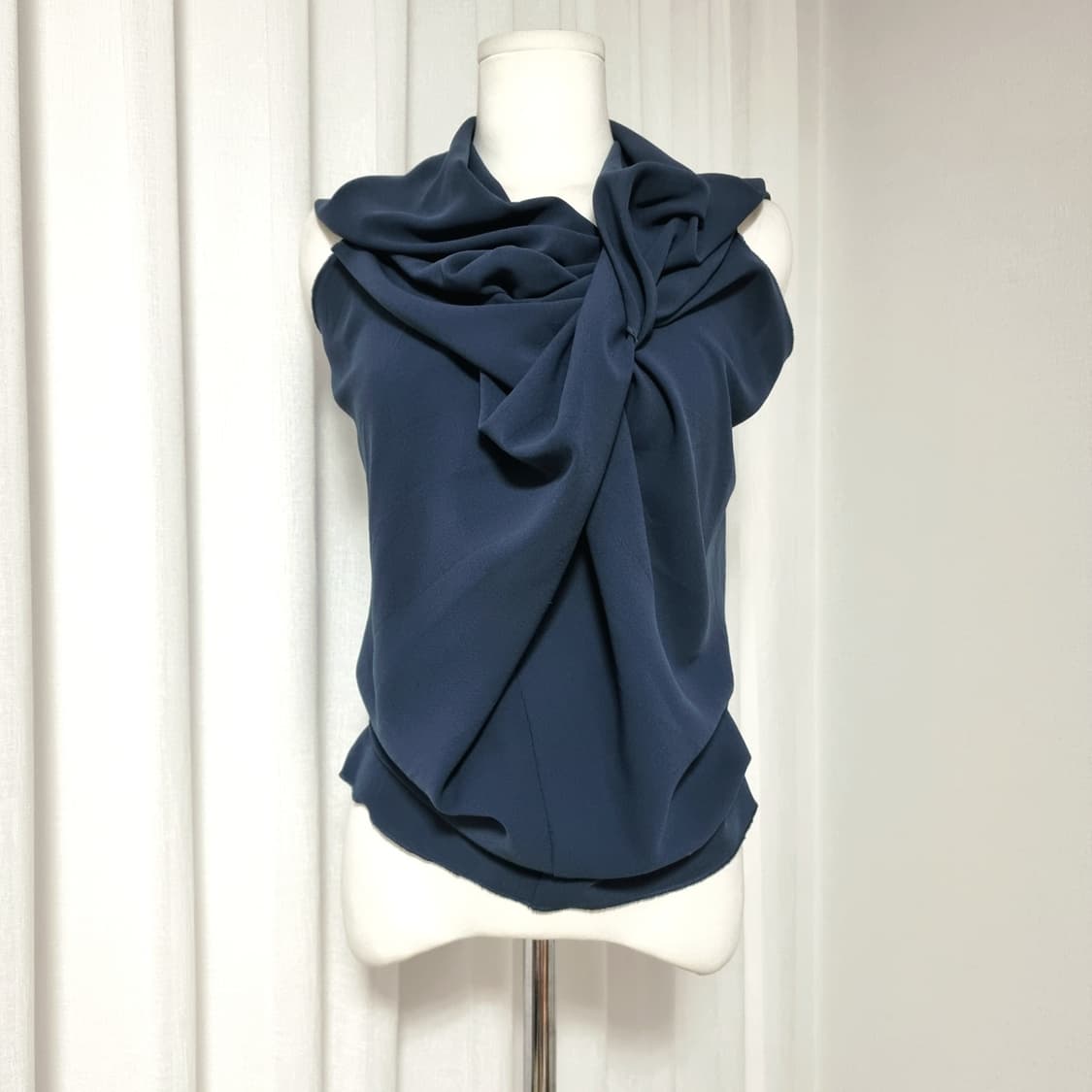 프랑스 랑방 파리 드레이프 셔링 블라우스 (55-날씬66/표기2)상태최상 상품이미지3