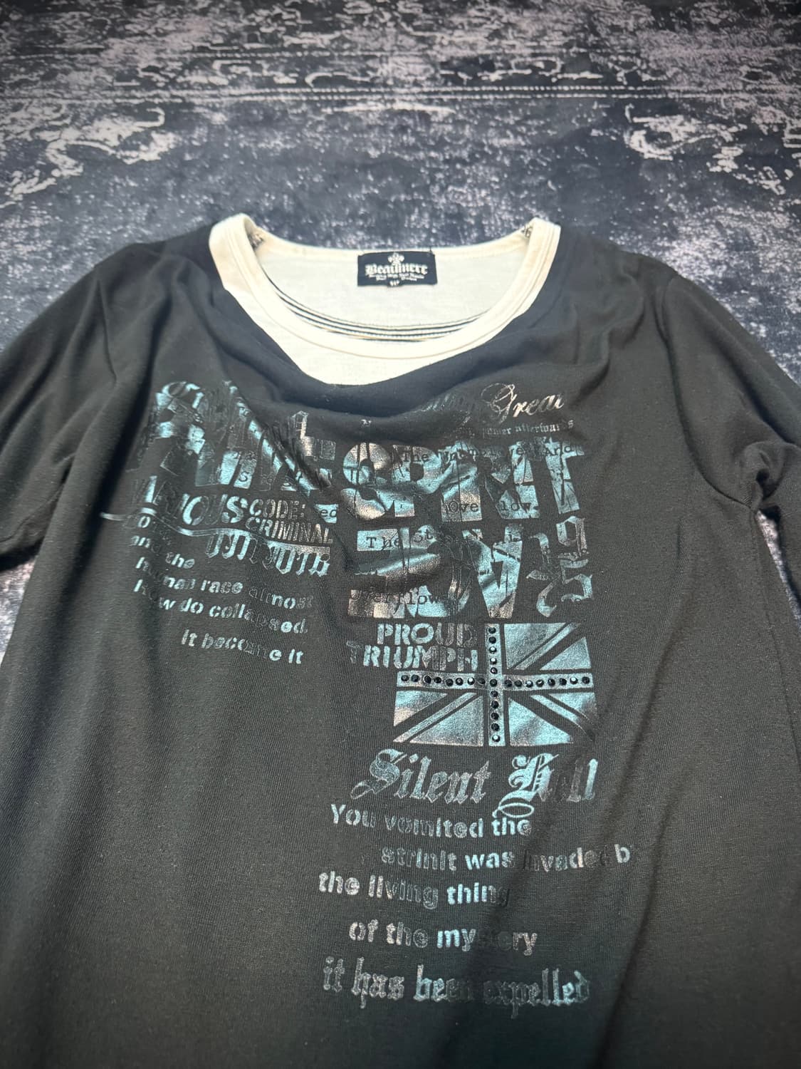 Beamere scarf layered drape top 상품이미지2