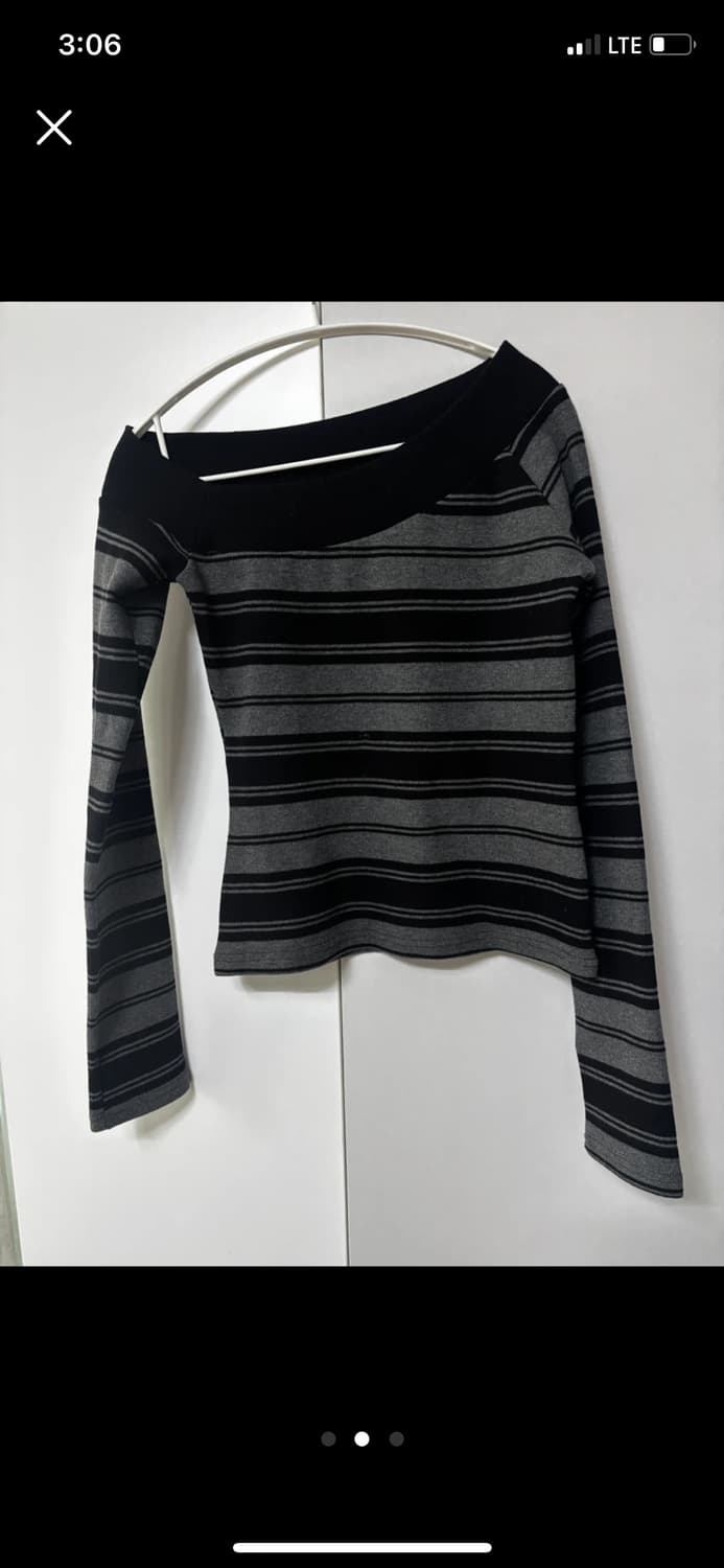 (새제품)밀로우먼 원 숄더 스트라이프 티셔츠 상품이미지2