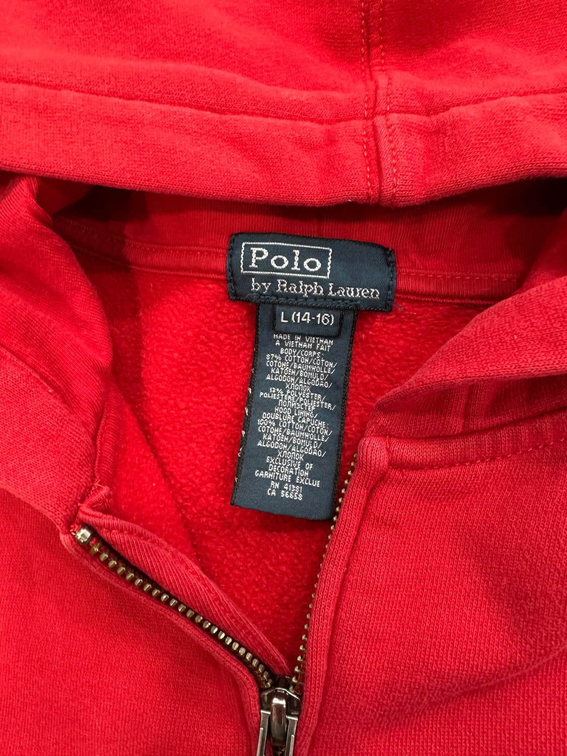 폴로 후드집업 레드 상품이미지3