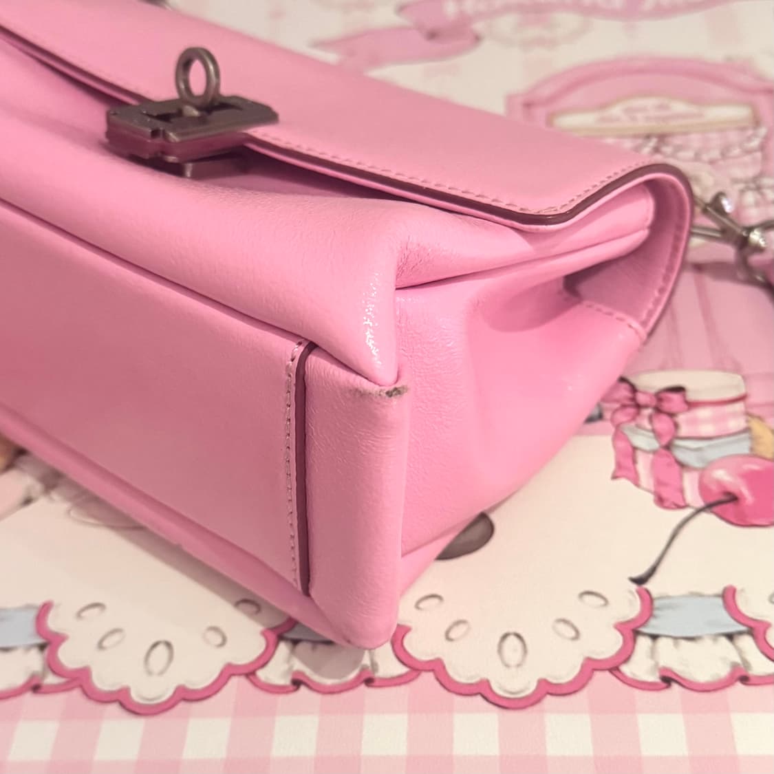 분크 바게트백 미니 핑크 상품이미지5