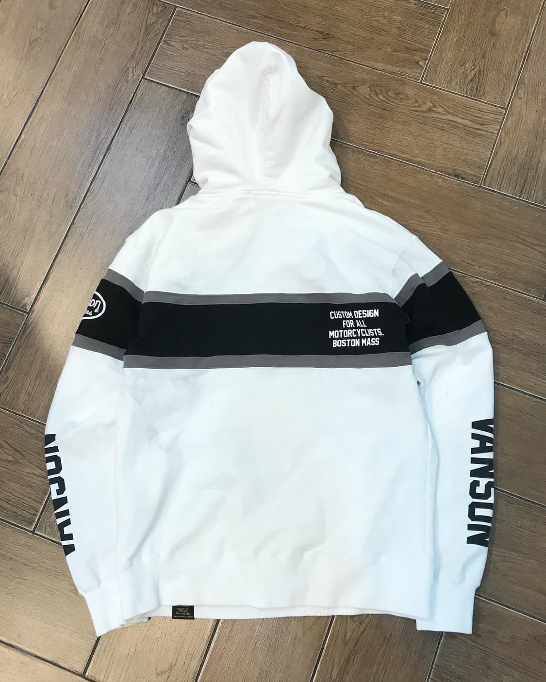 Vanson Logo Half Zip-Up Hoodie 상품이미지9