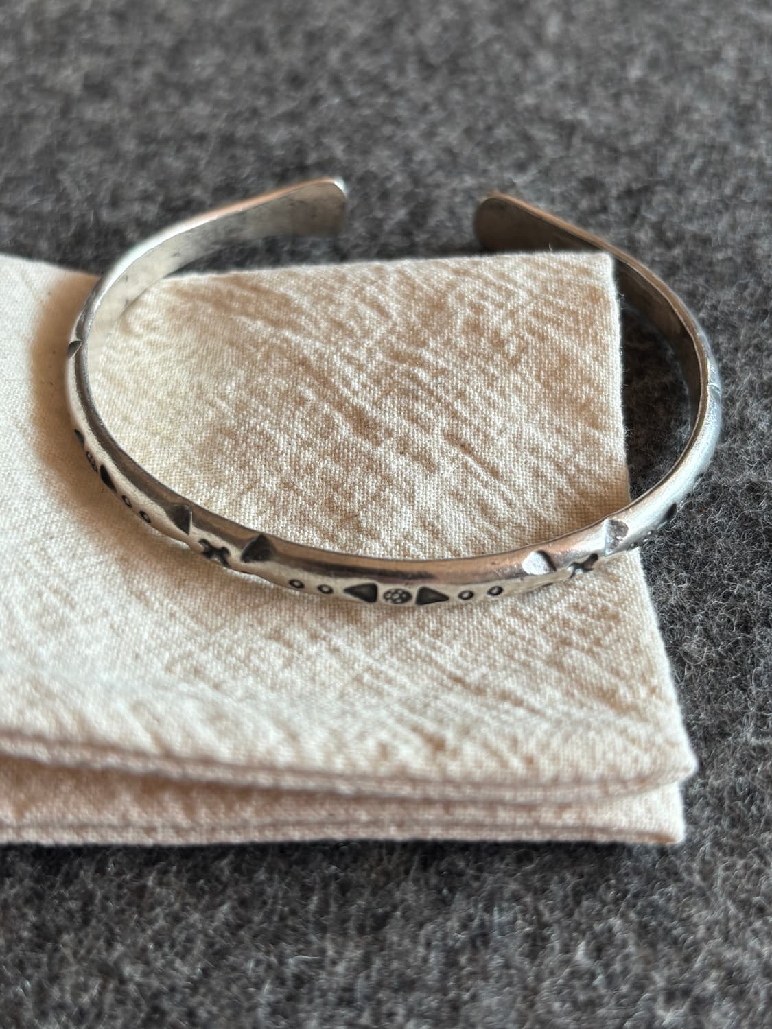 실버 오픈 뱅글 빈티지 팔찌 (새상품 / 17.5g) 상품이미지4